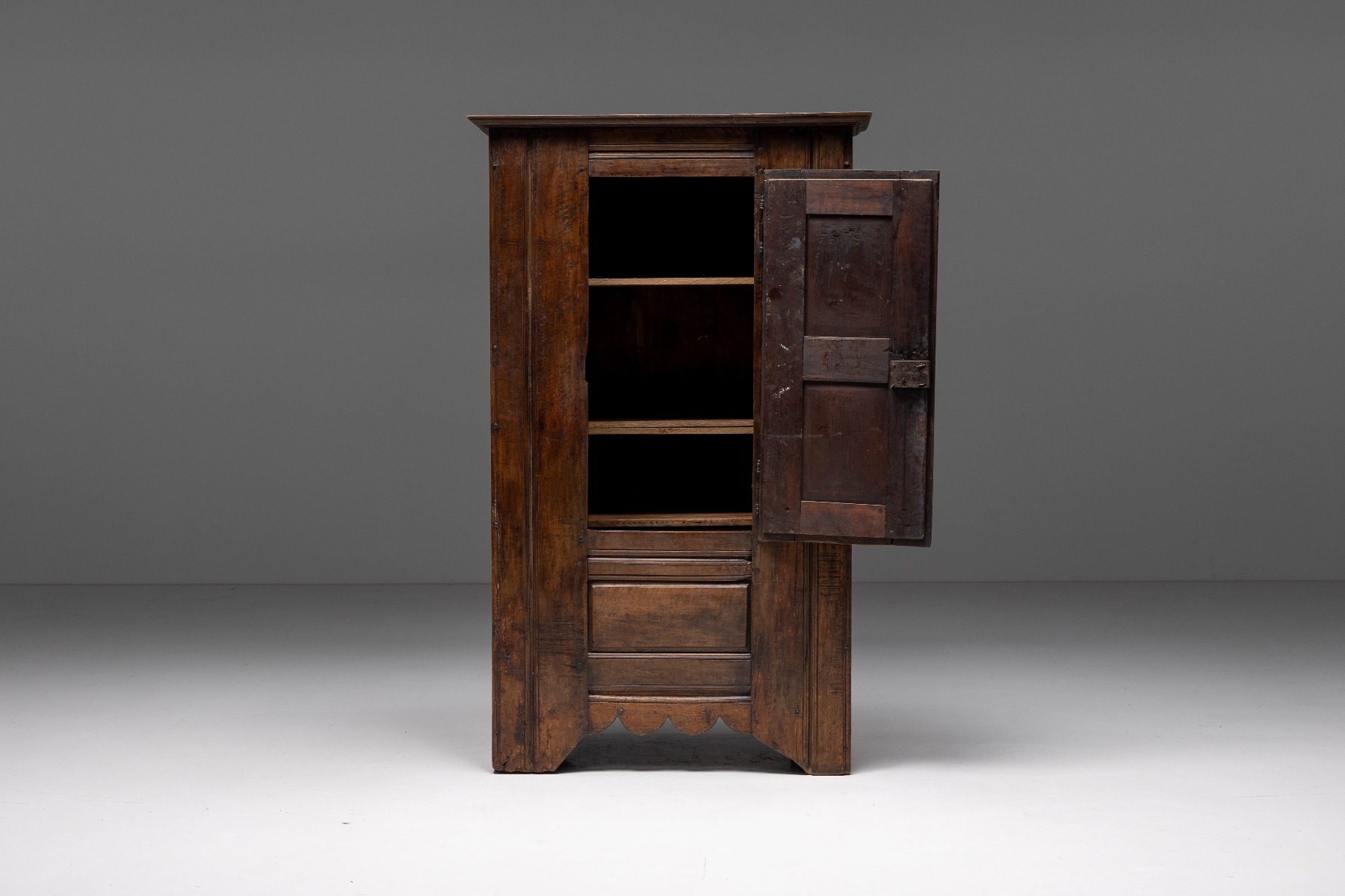 Antique wabi sabi wooden cabinet in solid wood