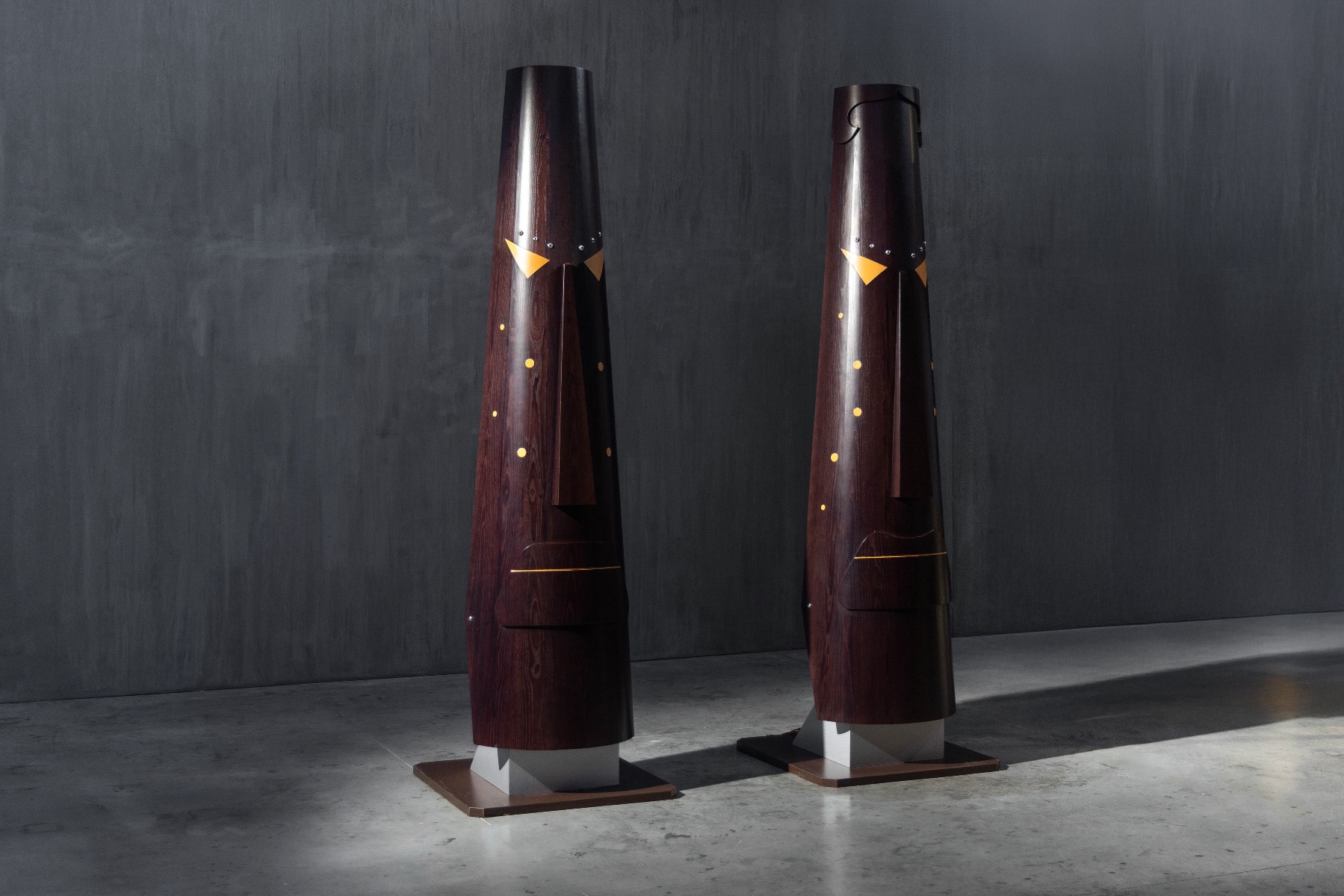 1970s modernist totem sculpture by Bianca Garinei