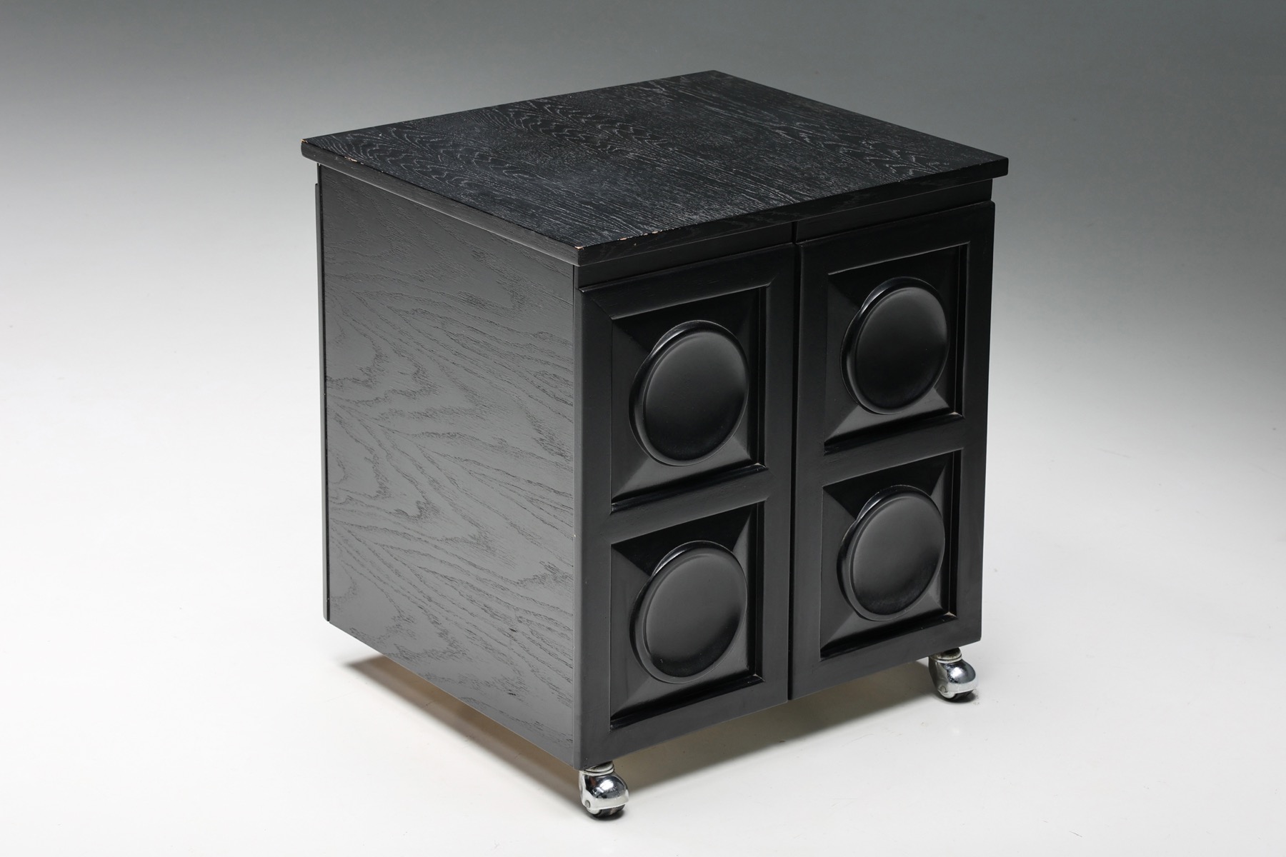 Brutalist bar trolley in De Coene style from the 1970s design