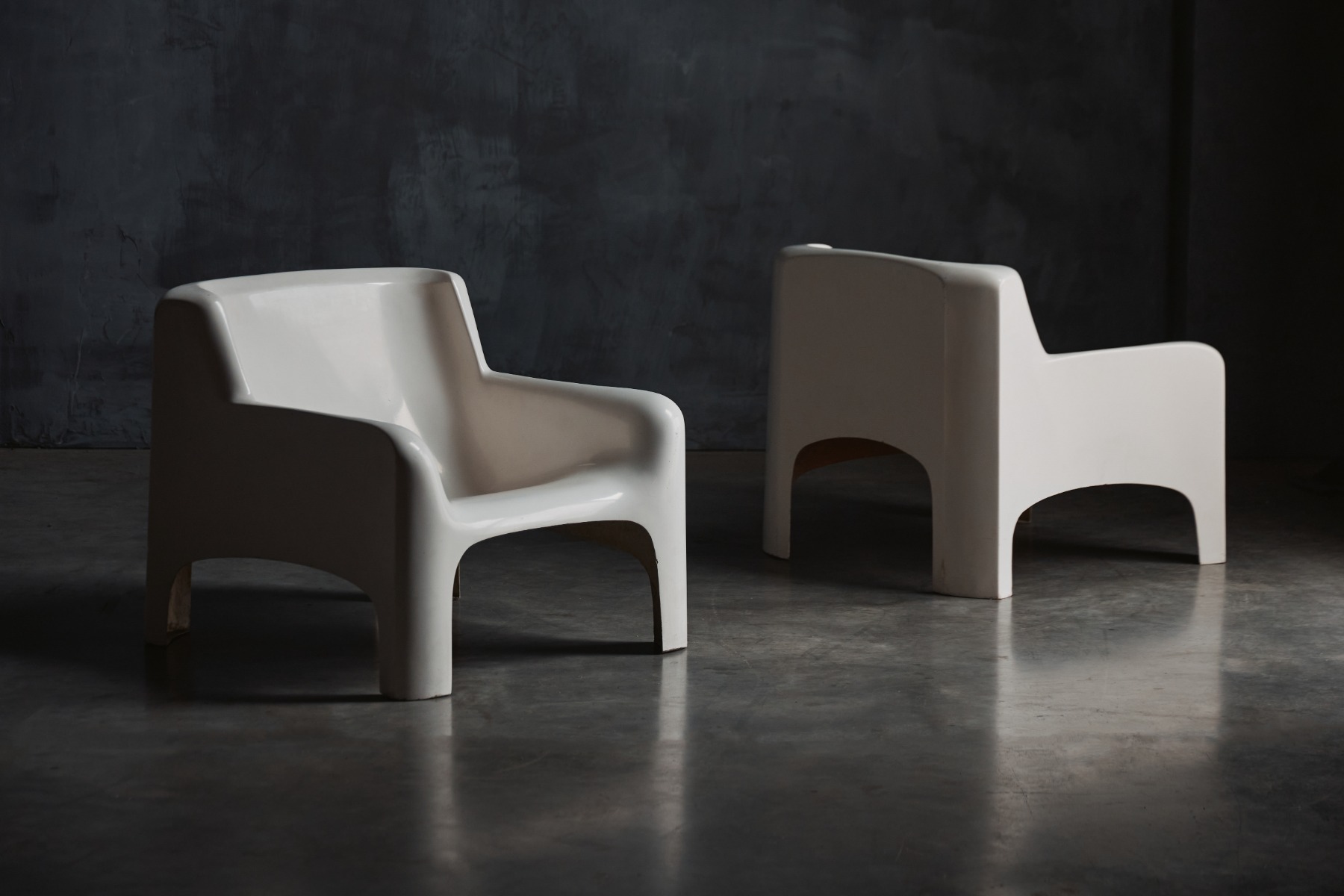 Carlo Bartoli Solar chairs for Arflex in fiberglass from the 1960s design