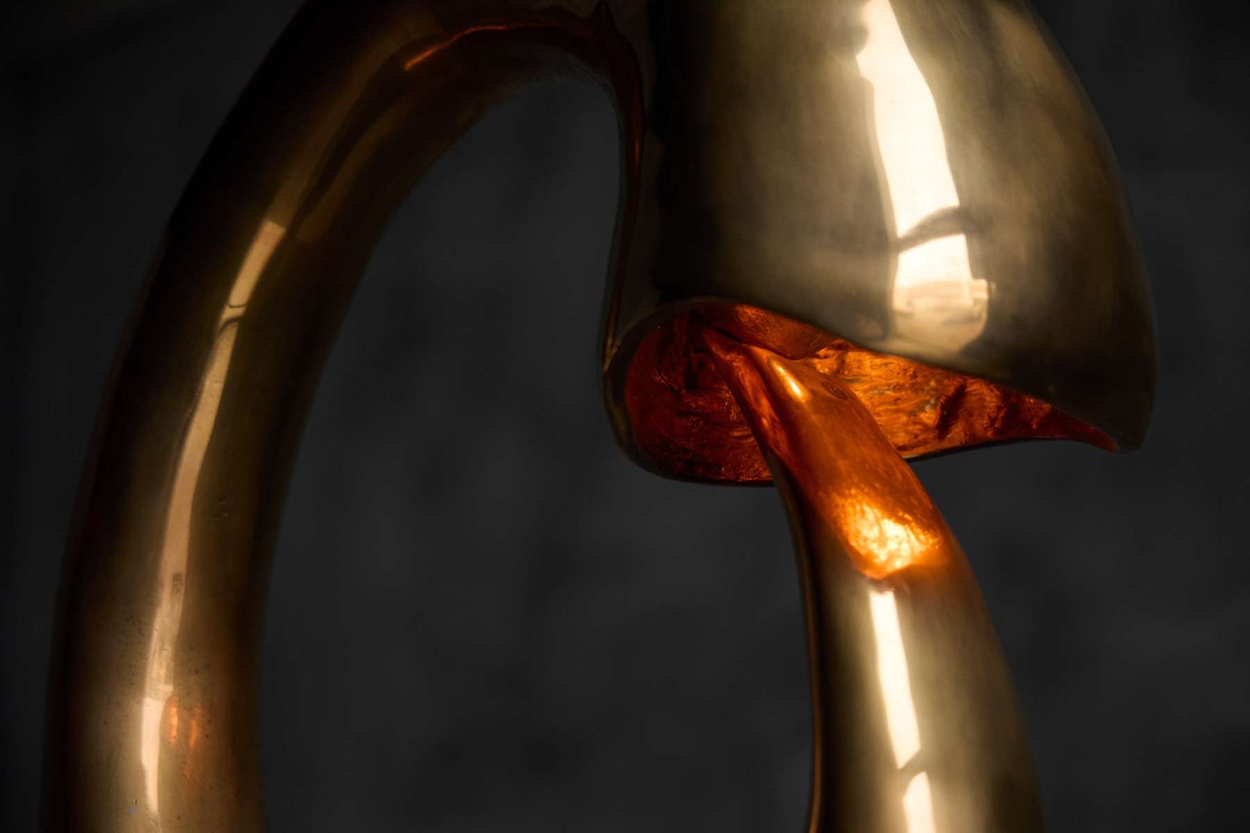 Contemporary bronze Angler light sculpture by Carlo Lorenzetti