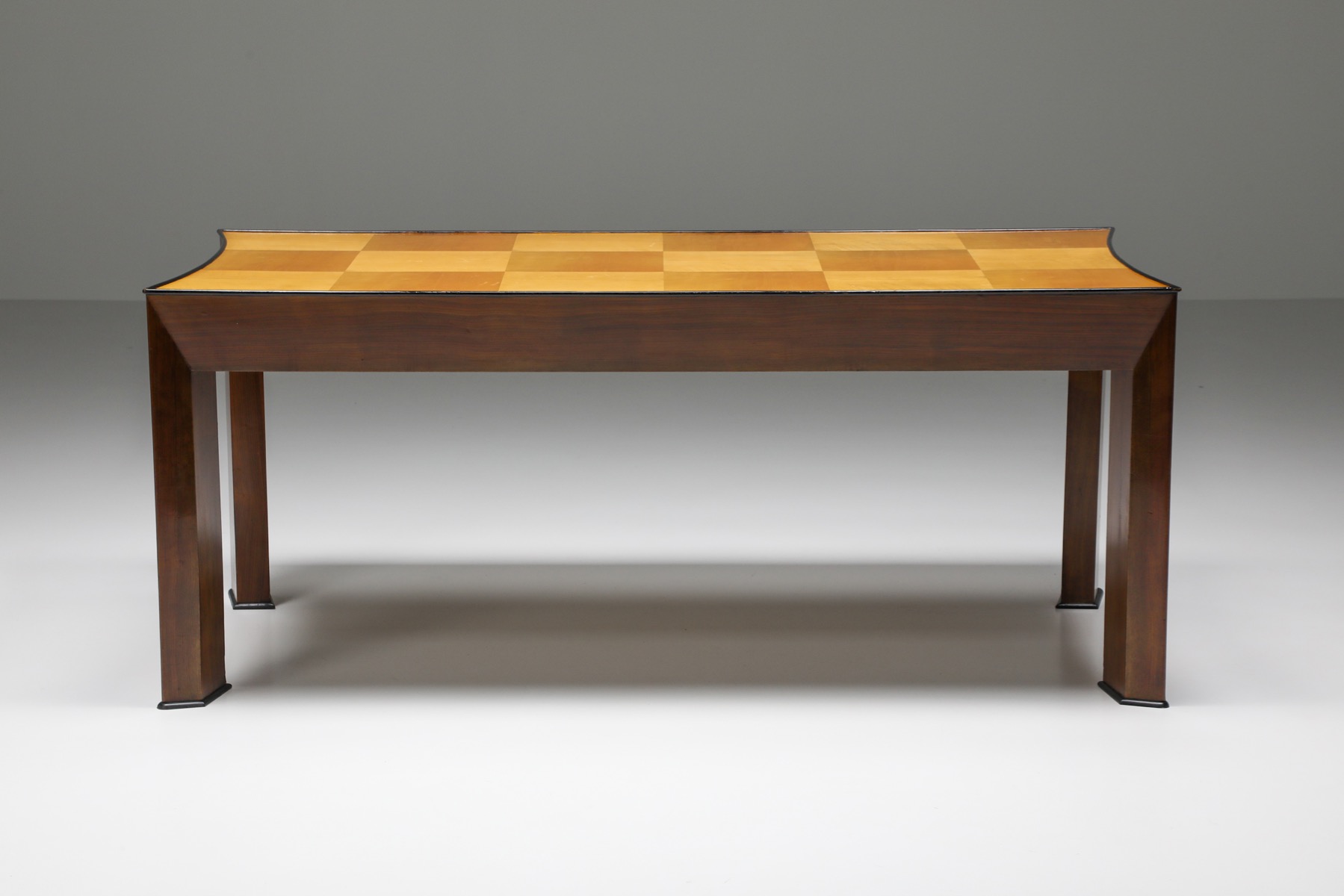 Concave dining table in art deco style from the 1970s design