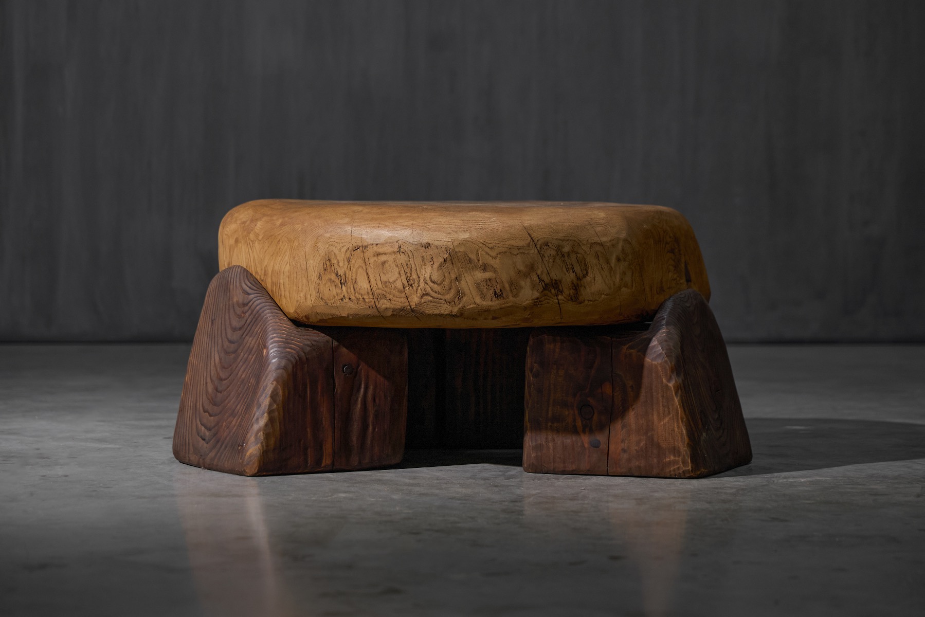 Contemporary brutalist coffee table crafted by hand