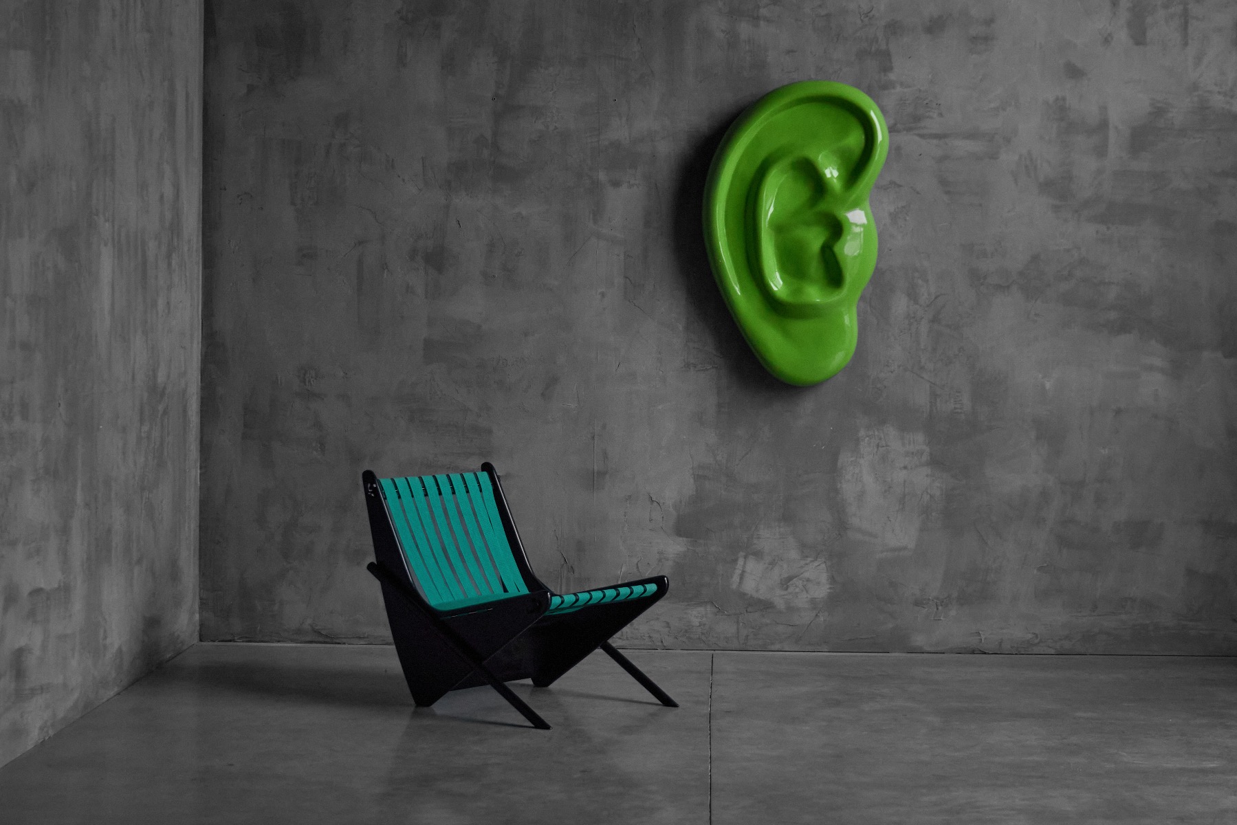Fibreglass ear sculpture with modern contemporary design