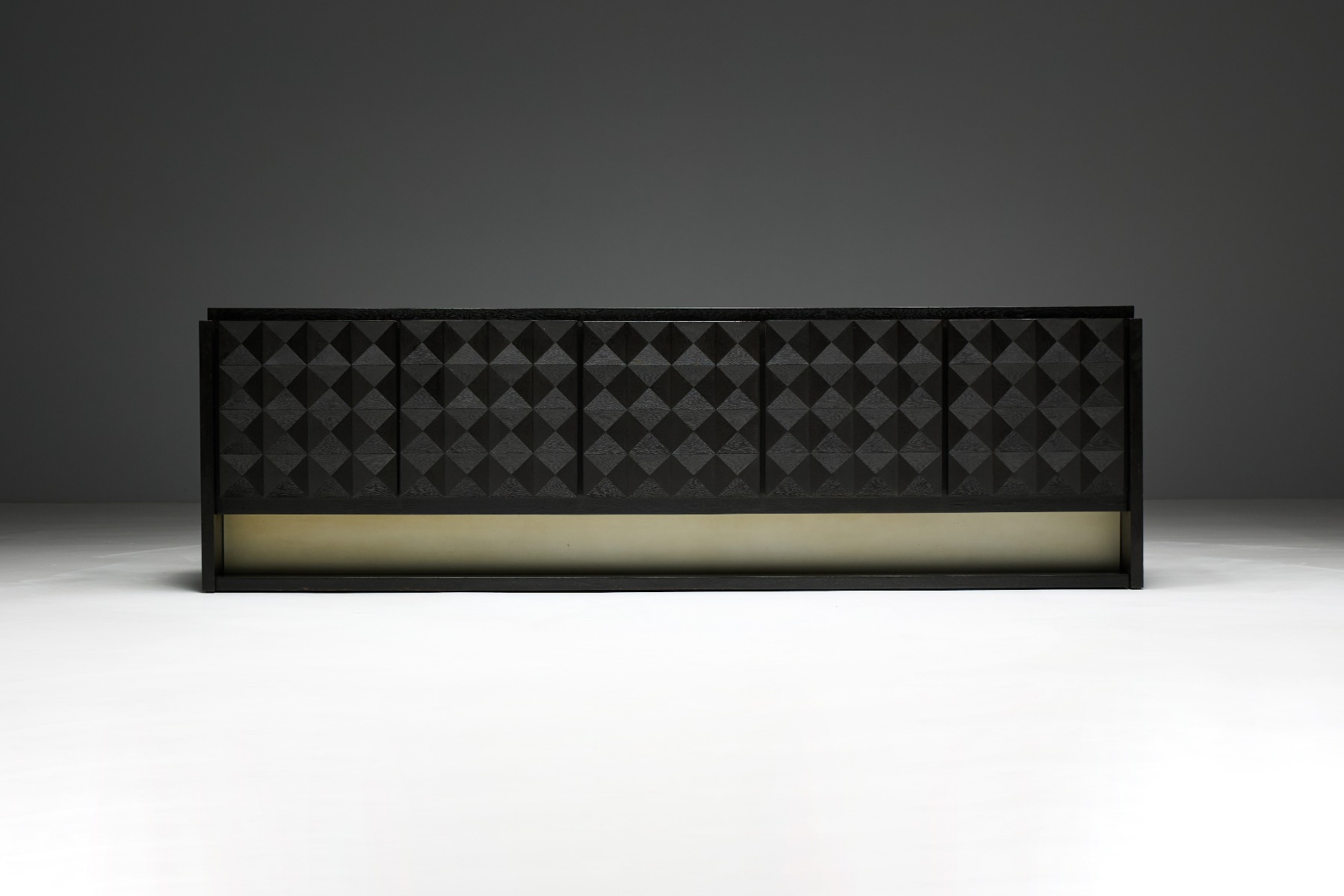 De Coene brutalist oak sideboard 1970s