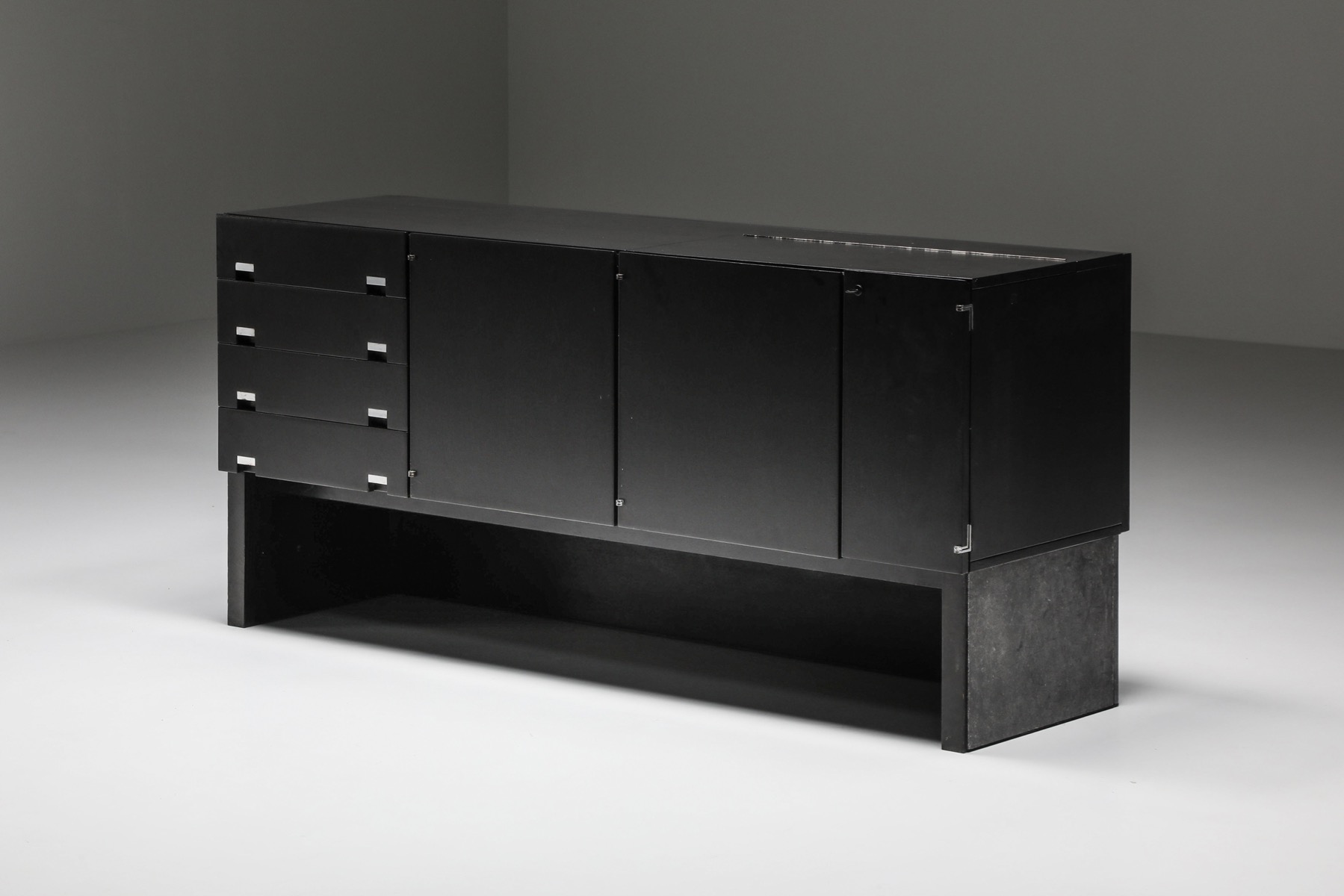 De Coene style brutalist credenza from the 1970s design