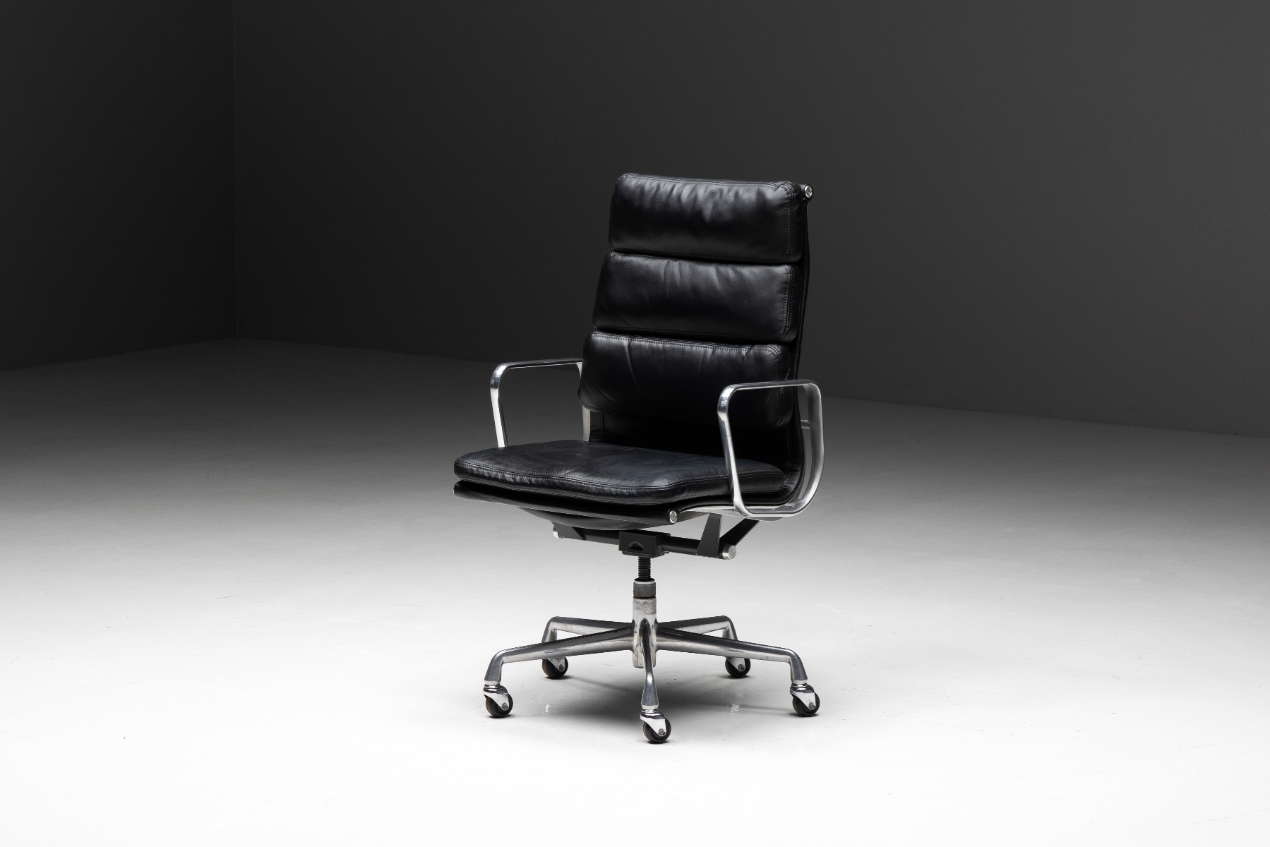 Eames soft pad chair by Herman Miller from the aluminum group series