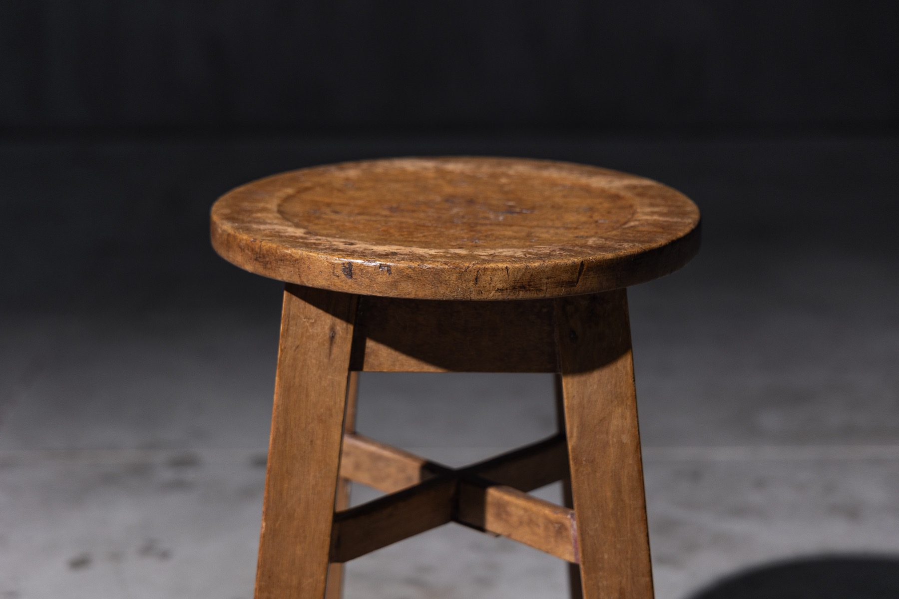 Early 1900s Arts and Crafts wooden stool