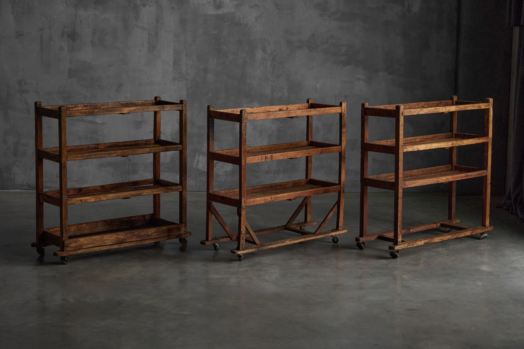 Early 20th century bakery rack with folk art character