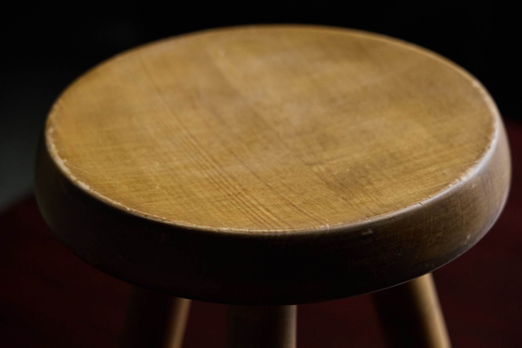 French Berger tabouret designed by Charlotte Perriand