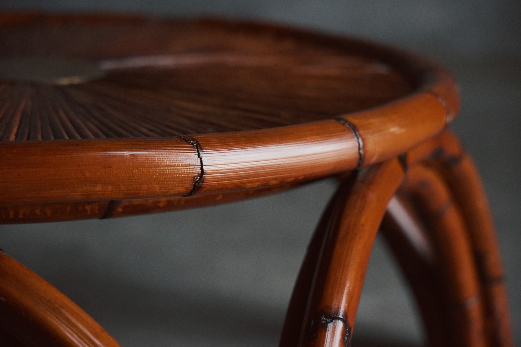 Gabriella Crespi Italian bamboo table 1970s
