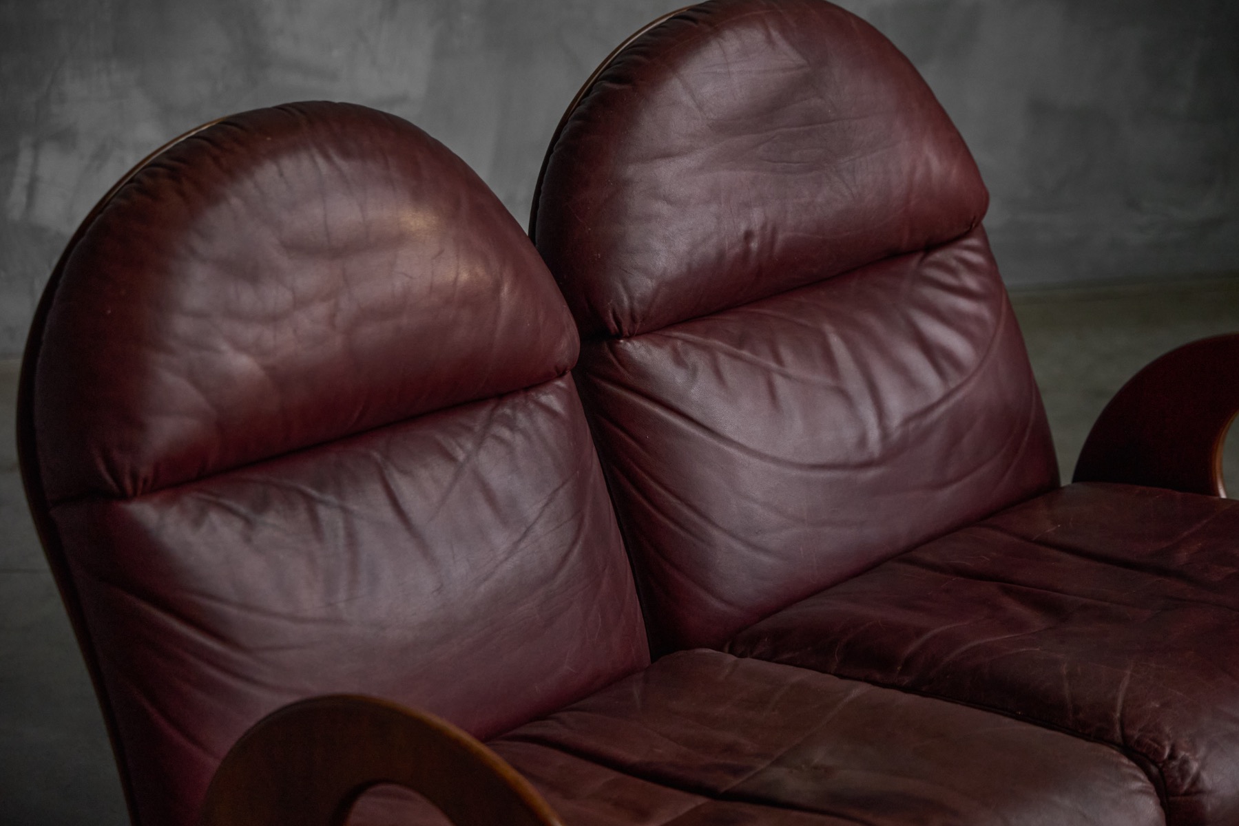 Italian modern Arcata loveseat by Gae Aulenti
