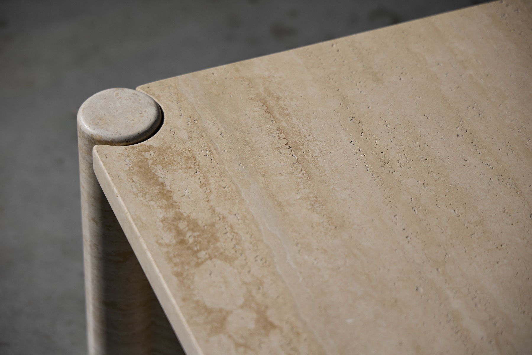 Gae Aulenti travertine table for Knoll 1960s