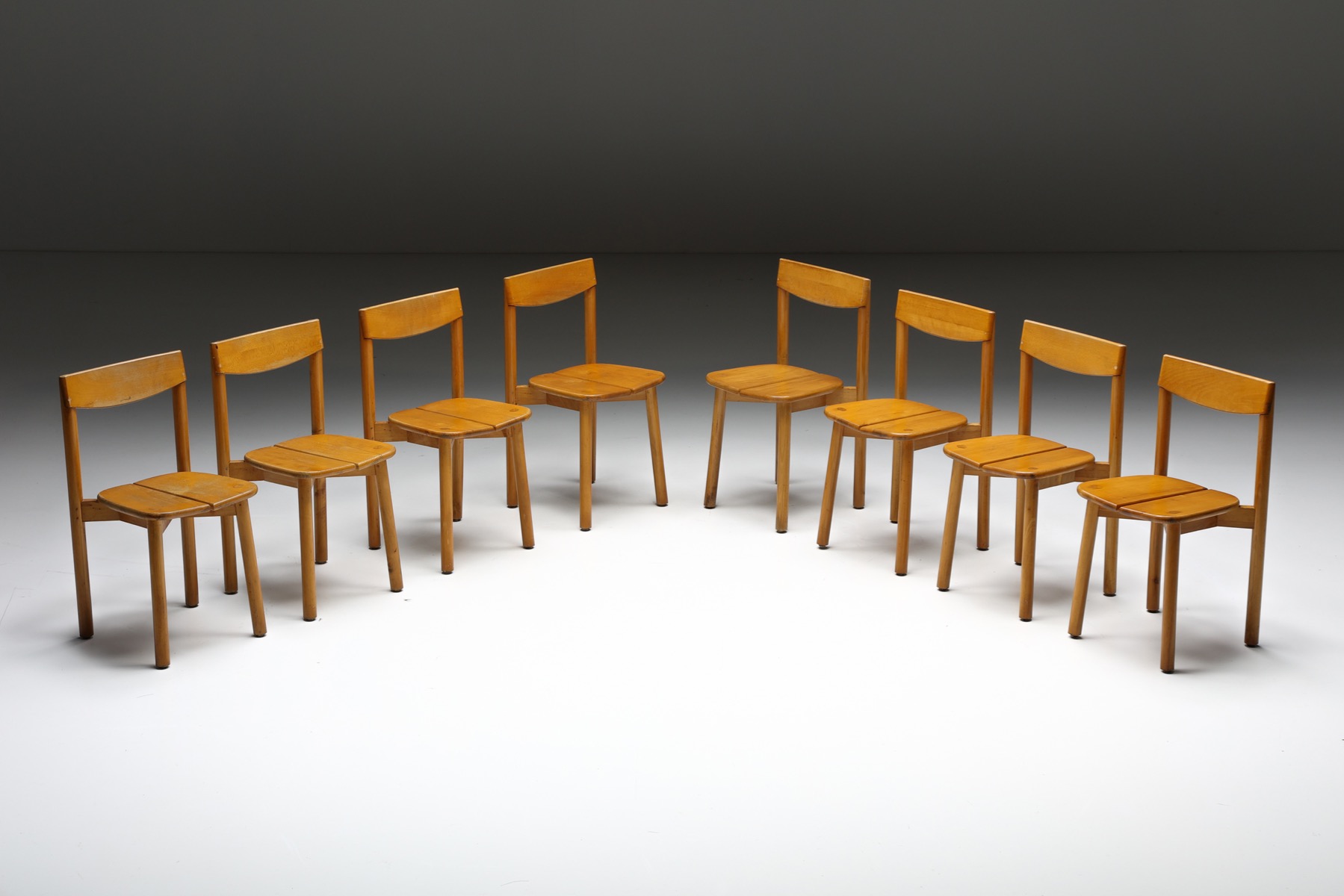 Pierre Gautier Delaye dining chairs from the 1960s design