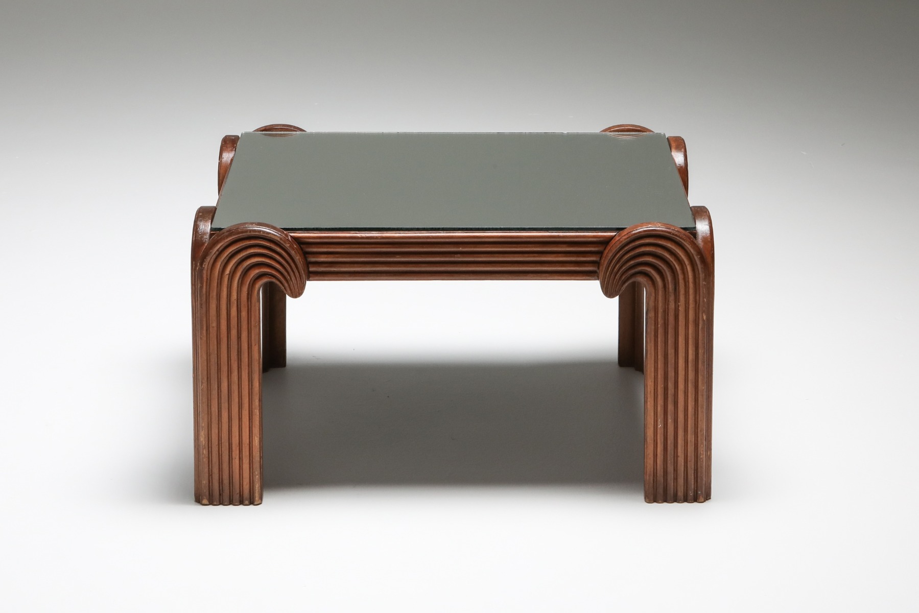 Italian carved palm tree side table from the 1960s design