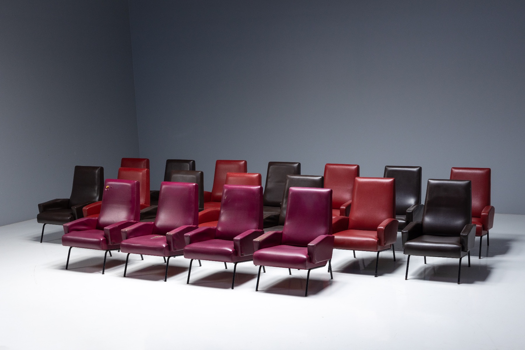 Italian style mid century lounge chair inspired by Gastone Rinaldi