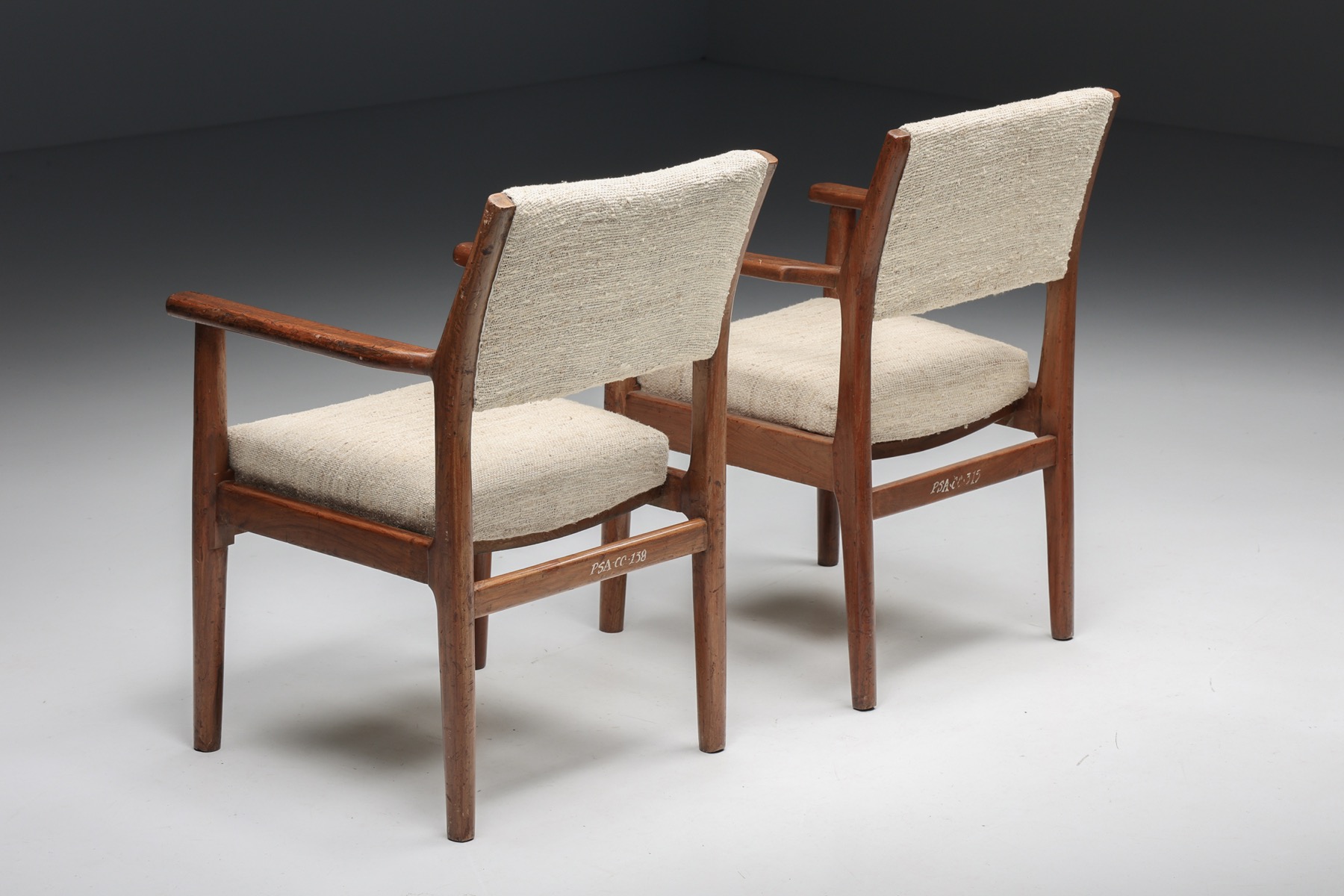 Mid century modern Chandigarh armchair by Pierre Jeanneret
