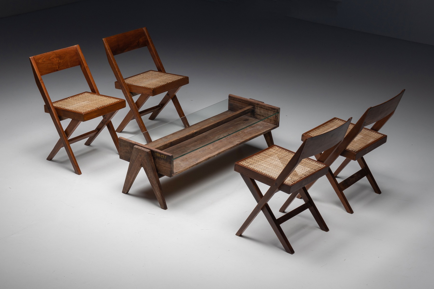 Pierre Jeanneret Chandigarh coffee table PJ TB 05 A design