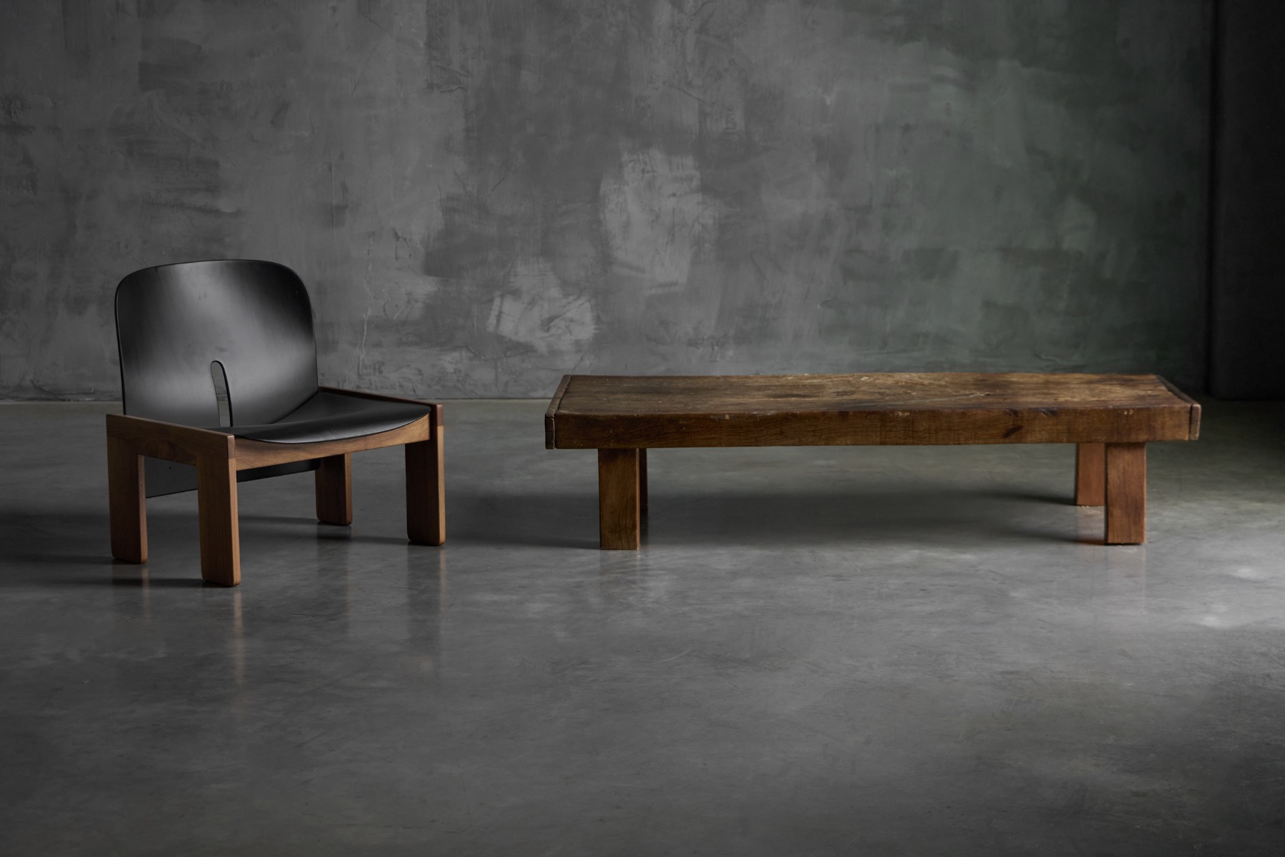 Late 19th century low farmhouse coffee table with rustic character