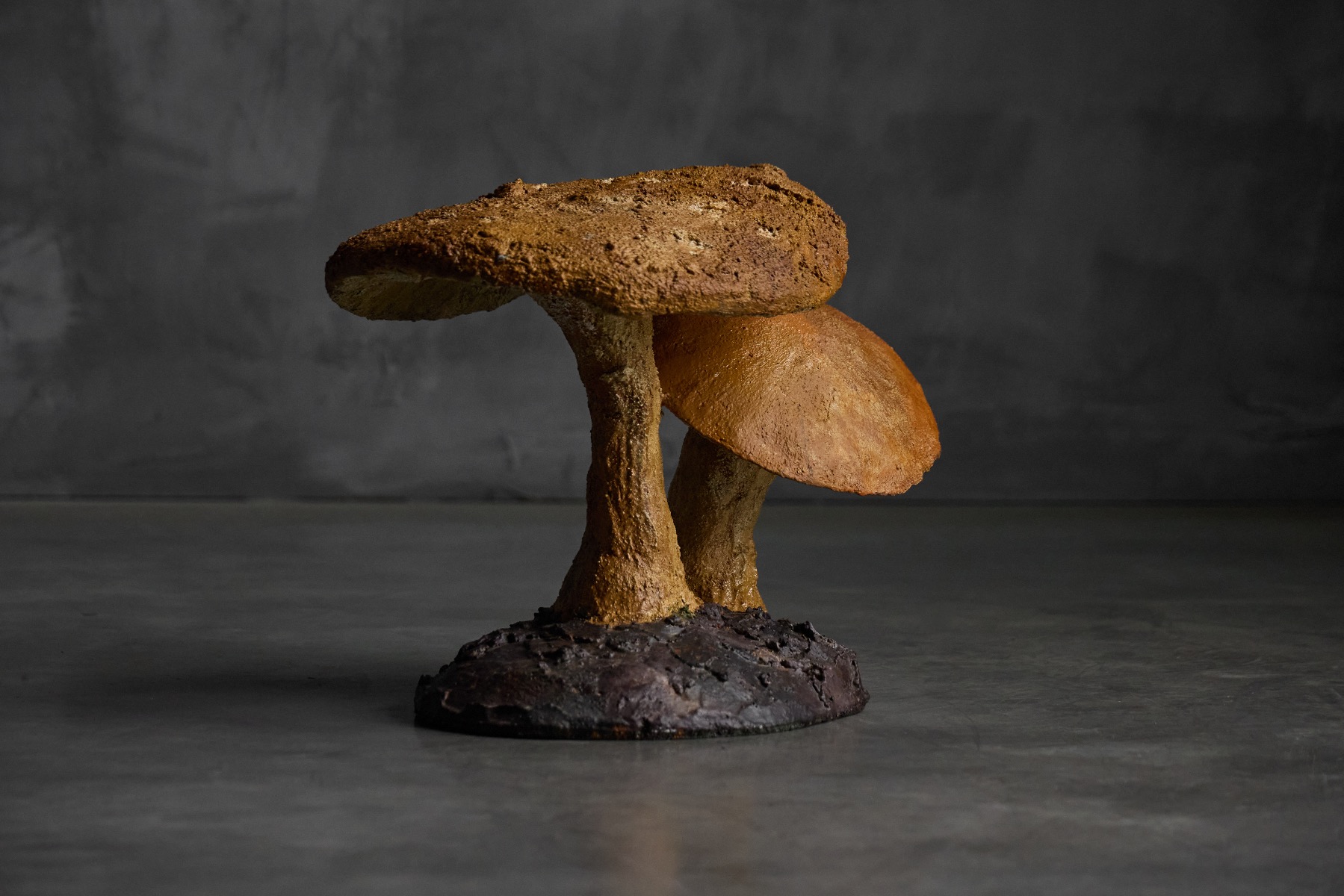 Late 20th century wabi sabi mushroom sculpture with organic form