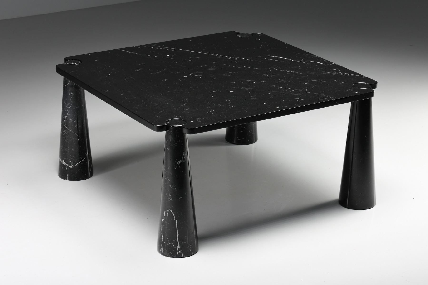 Mangiarotti Eros square marble dining table from the 1970s design