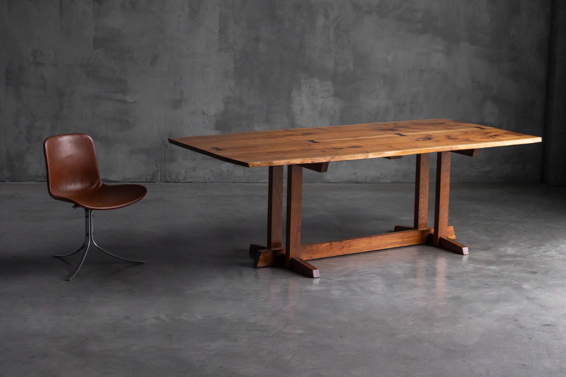 Mira Nakashima Frenchman’s Cove II dining table in solid wood