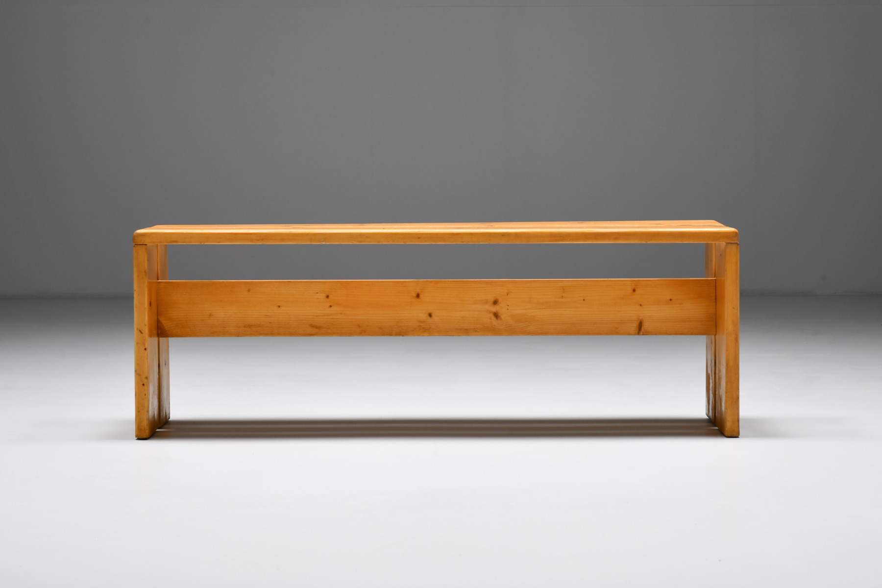 Charlotte Perriand Les Arcs two seat bench set from the 1960s design