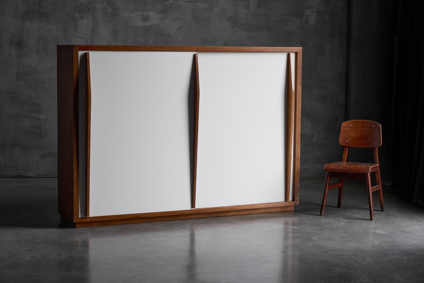 French modernist storage cabinet designed by Perriand and Prouvé in the 1950s