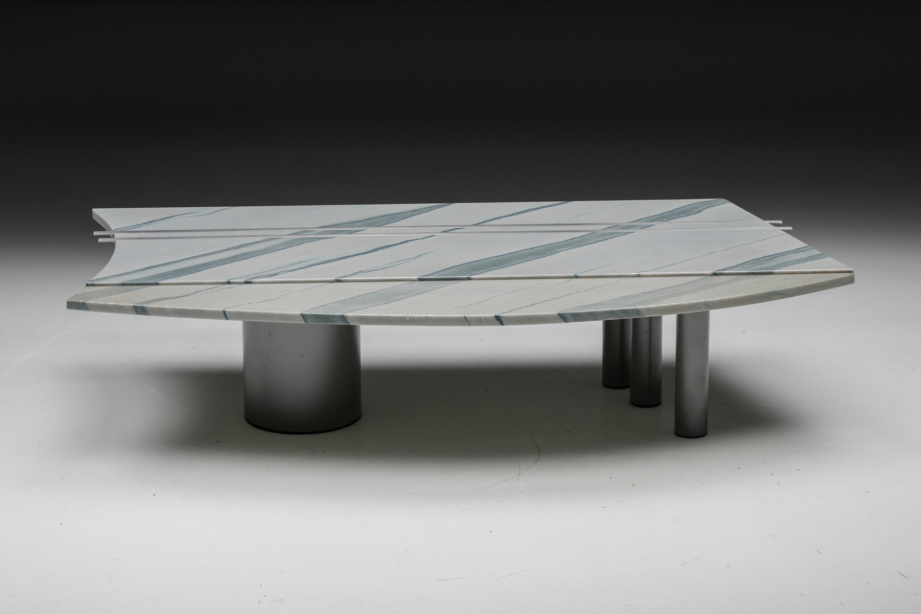 Pia Manu marble coffee table in sculptural design