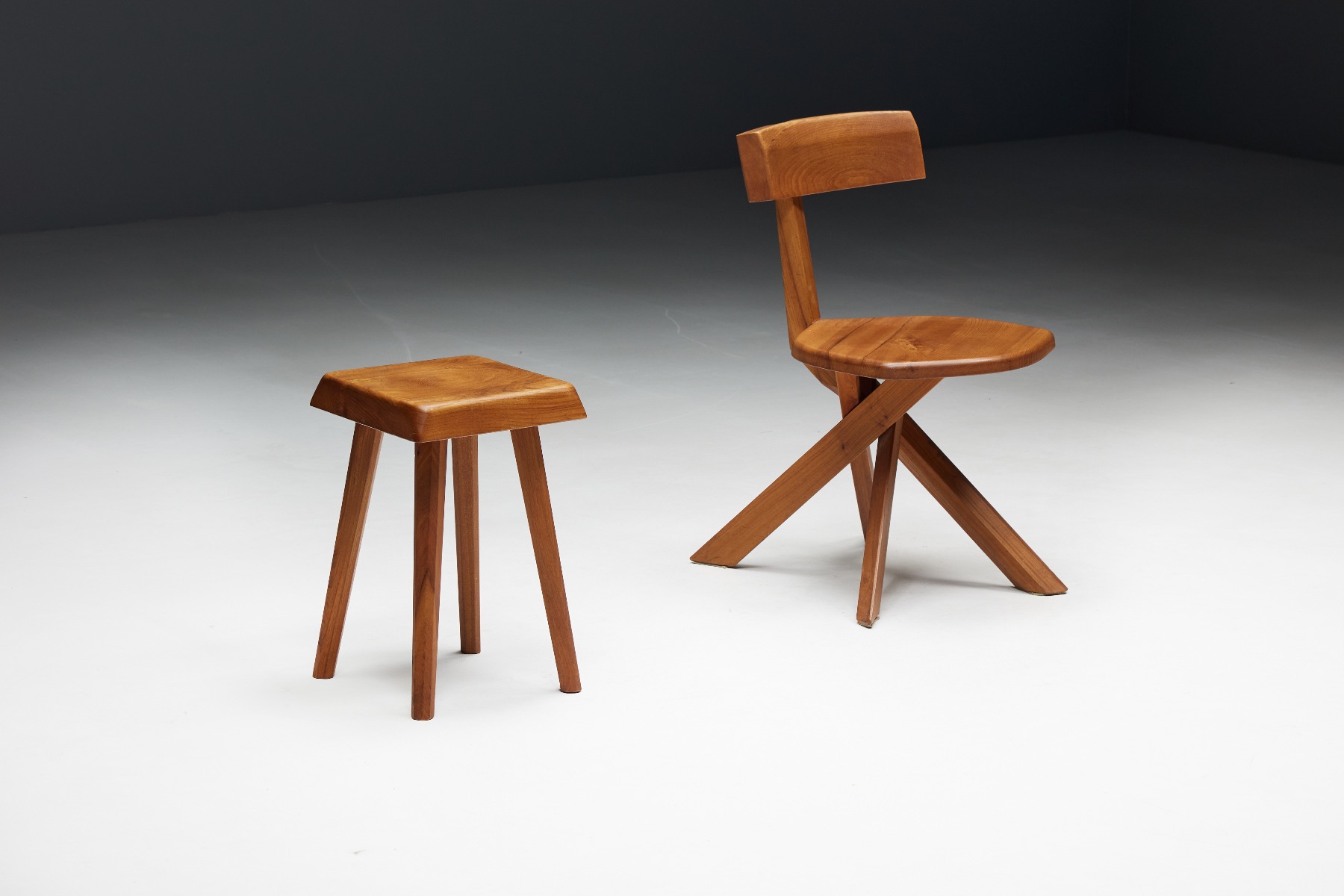 Pierre Chapo S01 stool in solid wood