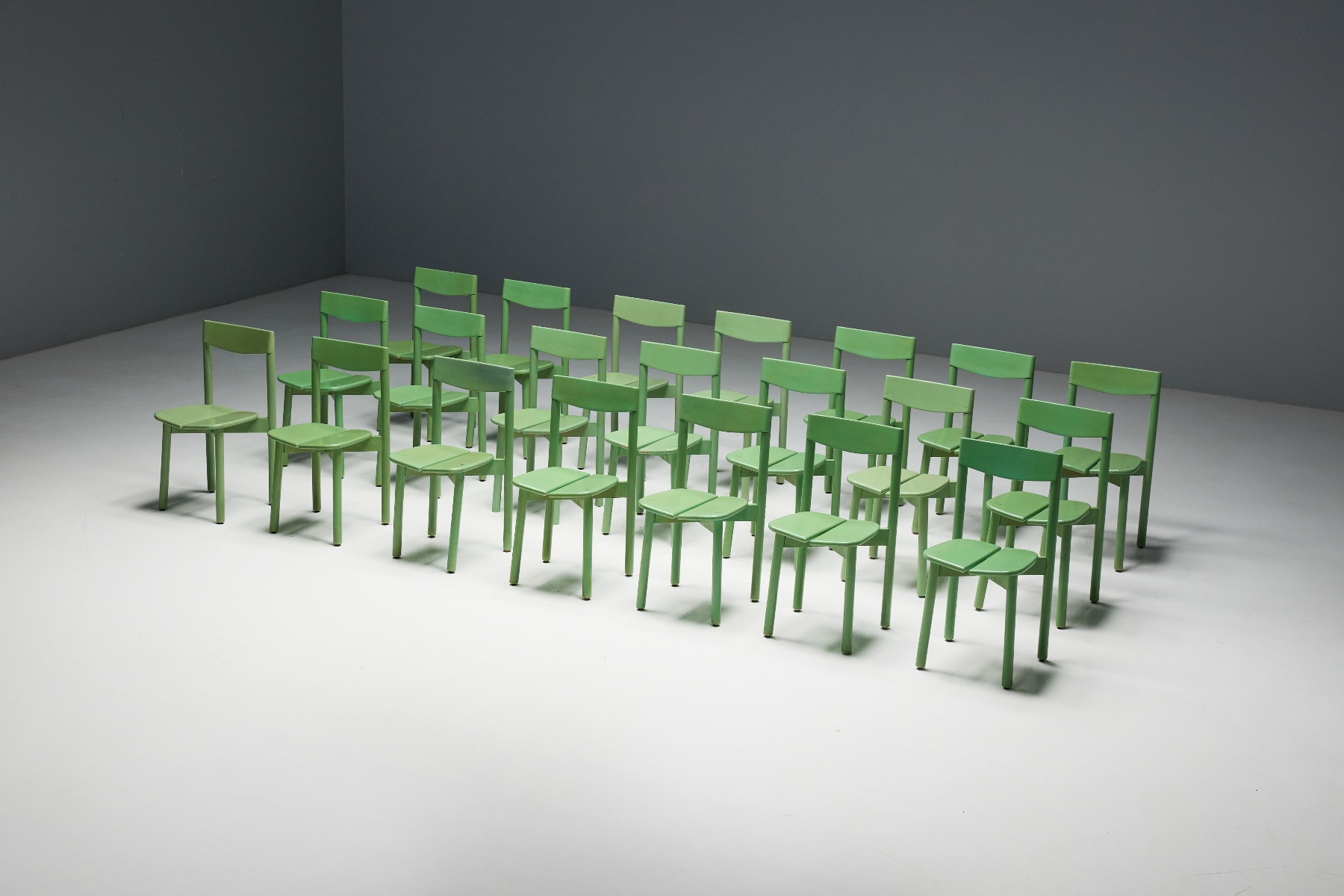 Pierre Gautier-Delayé green dining chair with modernist design