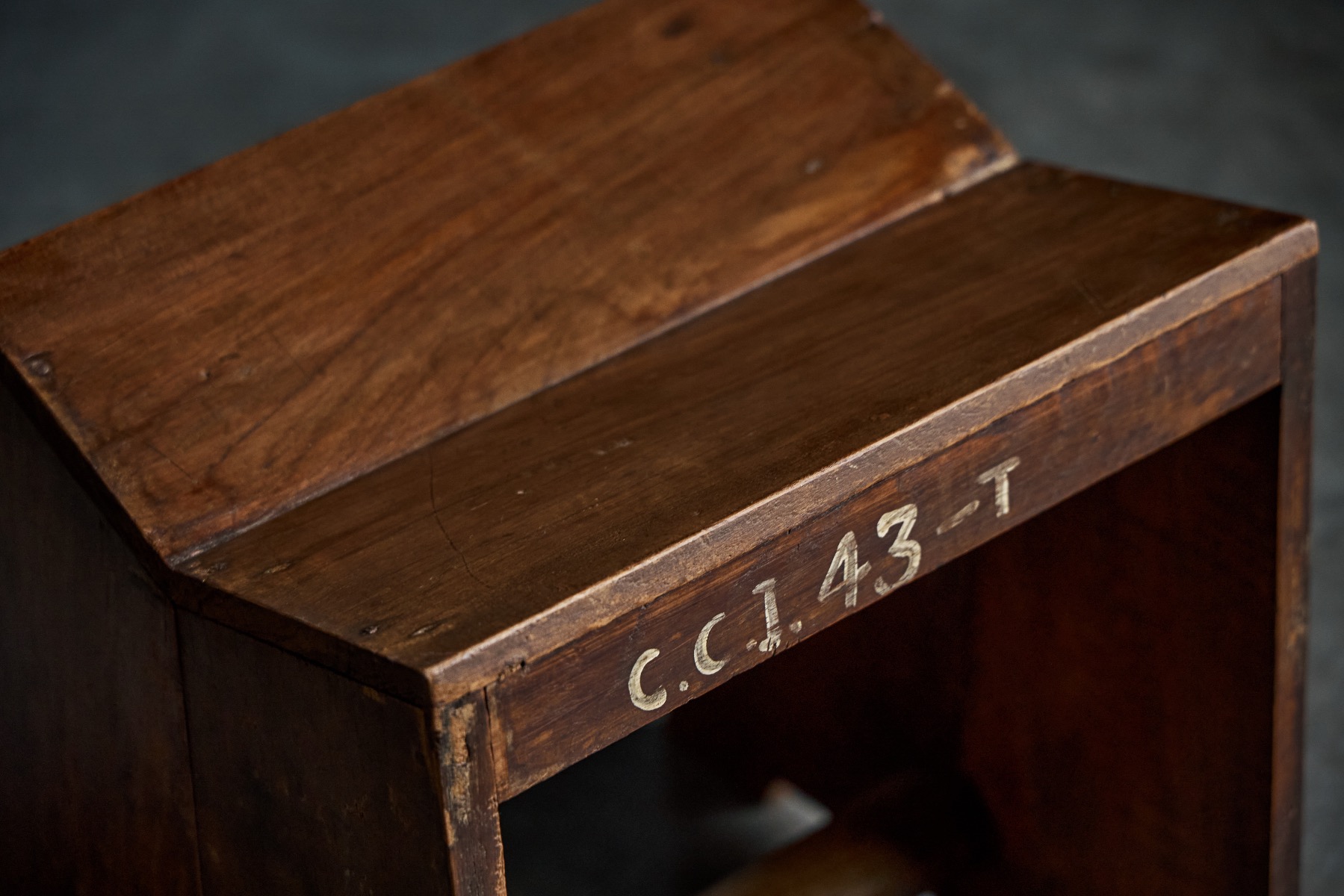 Sewing stool PJ-SI-68-A by Pierre Jeanneret 1960s