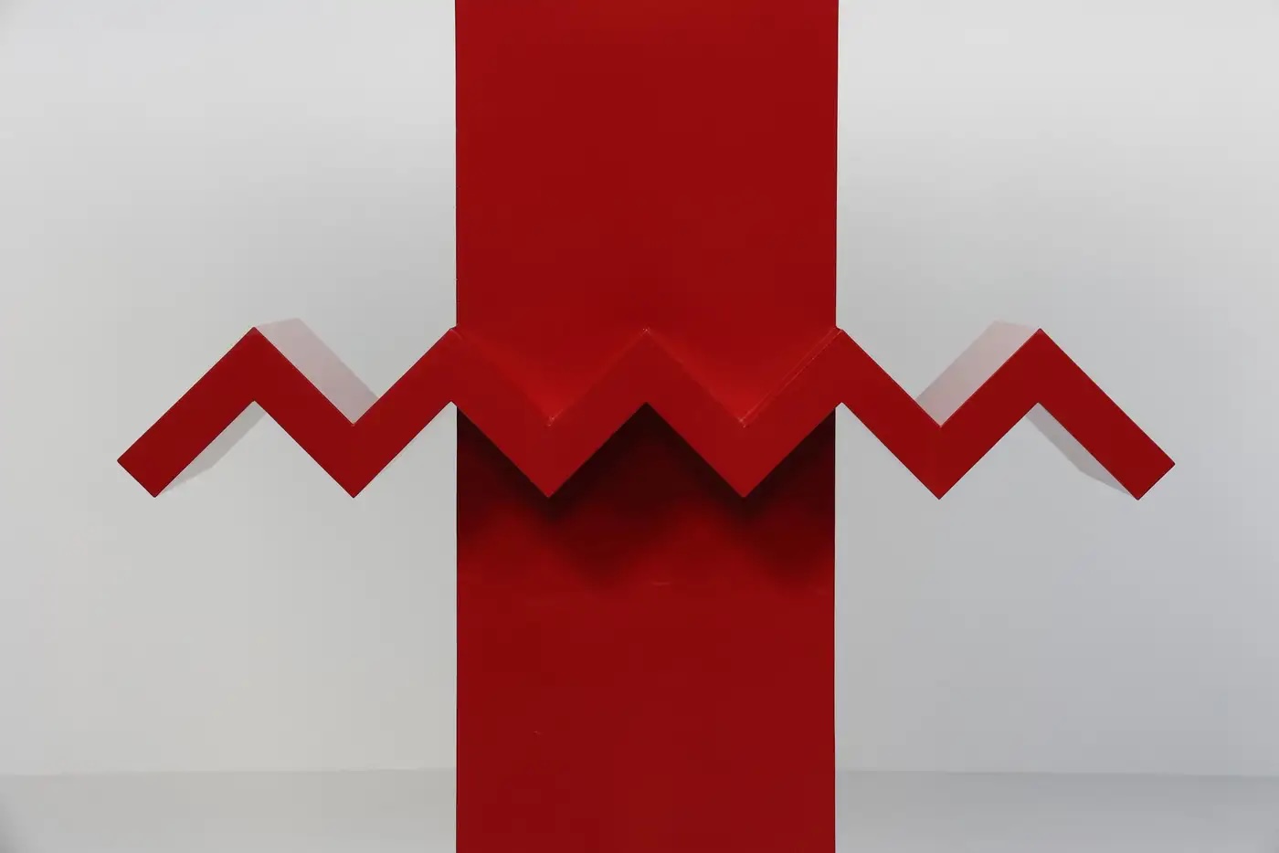 Belgian postmodern steel sculpture designed by Renaat Ramon