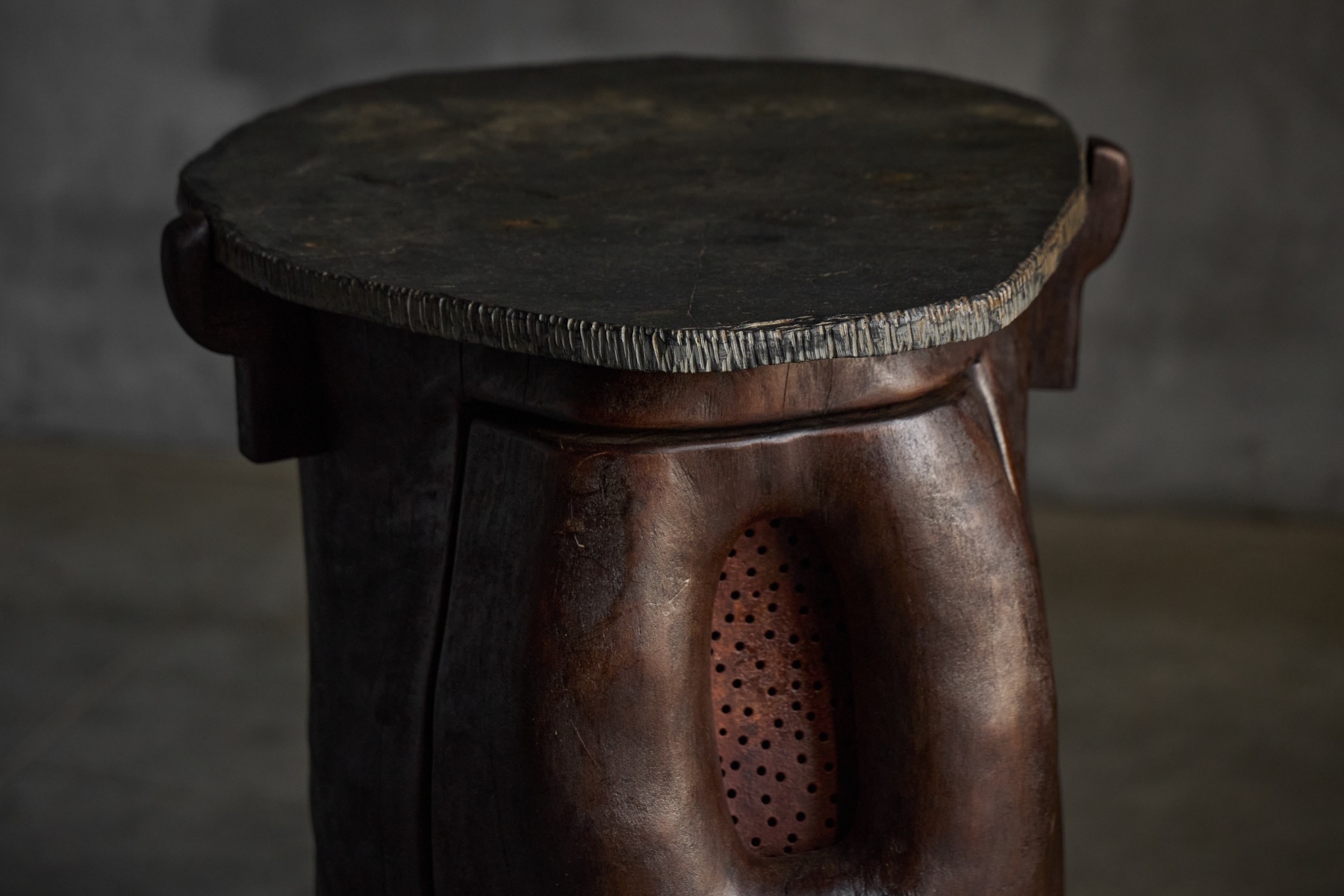 19th century rustic vernacular side table with simple construction