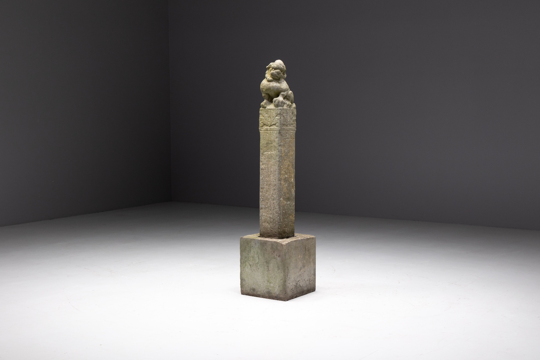 17th century Chinese stone guardian figure