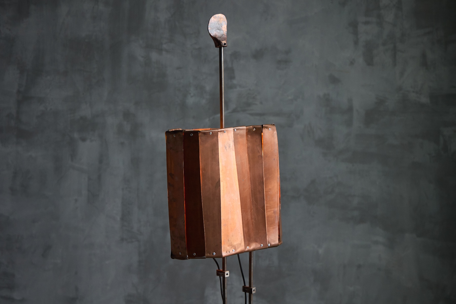 Modern floor lamp by Thomas Serruys with sculptural form