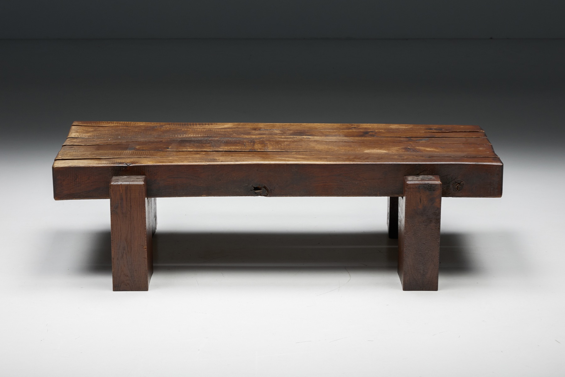Vintage French brutalist coffee table from the 1940s design