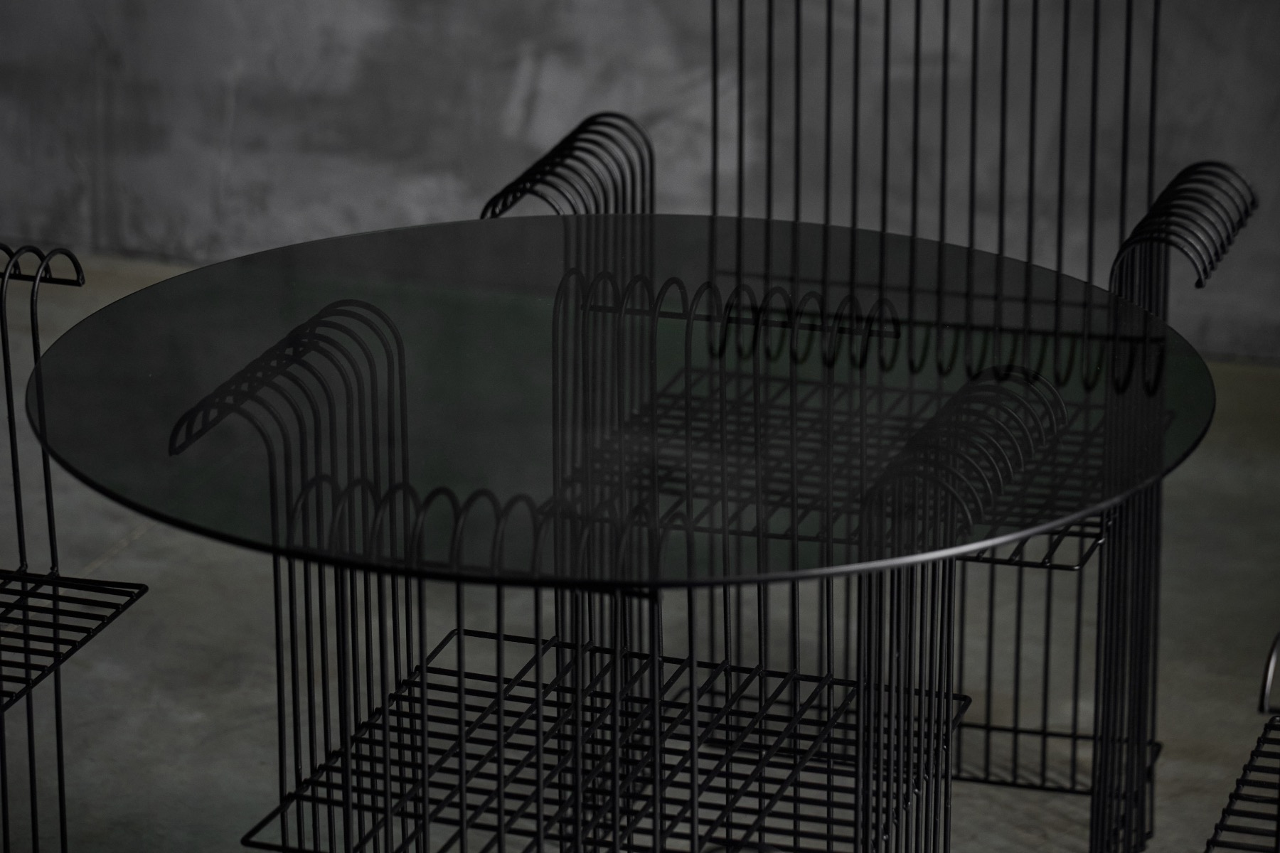 Vintage 1970s outdoor furniture set in metal wire