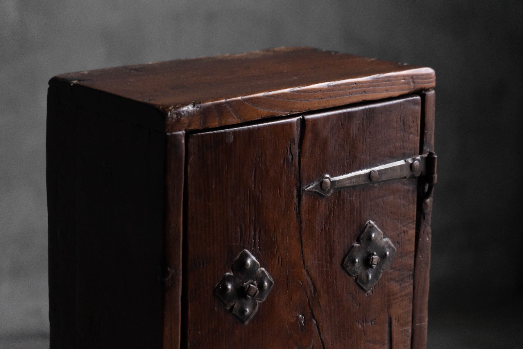 19th century wabi sabi cabinet with rustic vernacular character