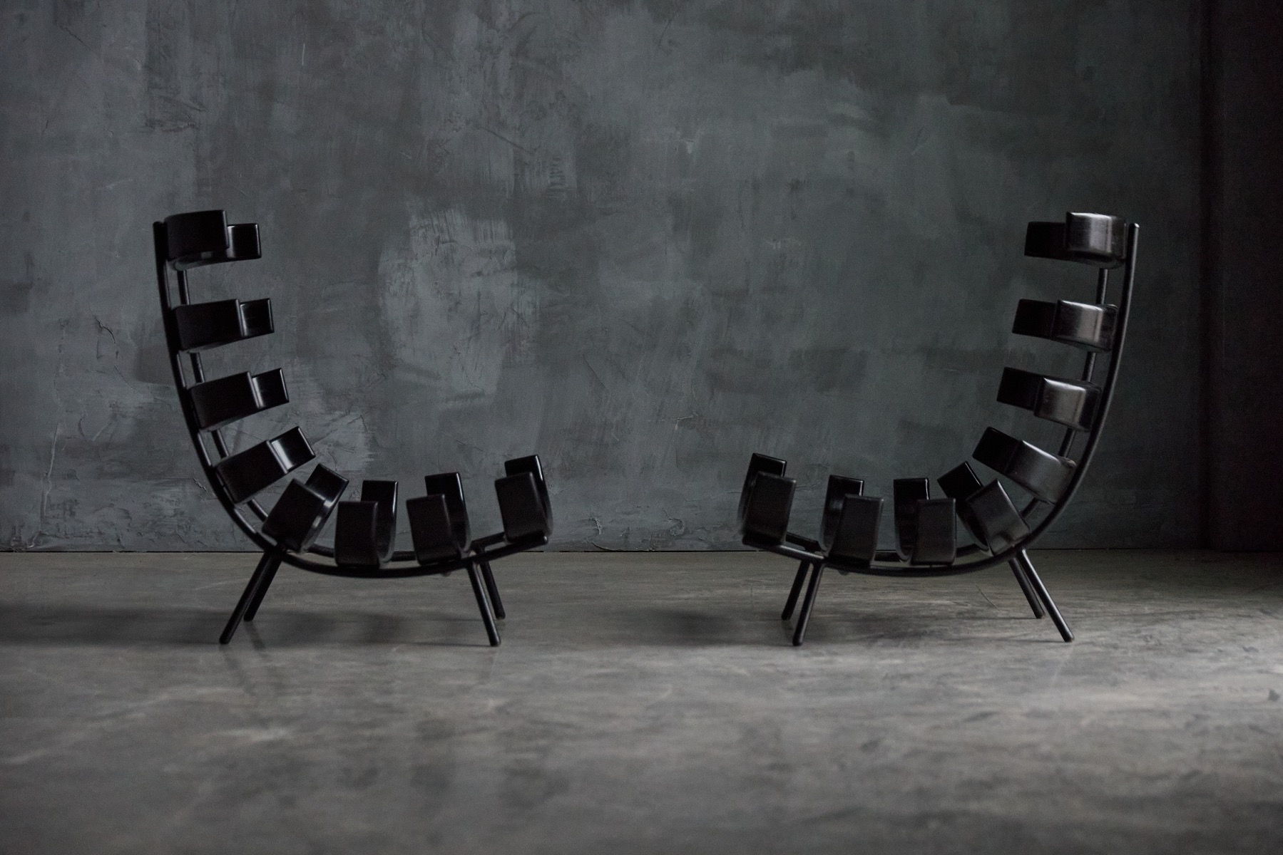 Iconic Costela wood frame lounge chairs