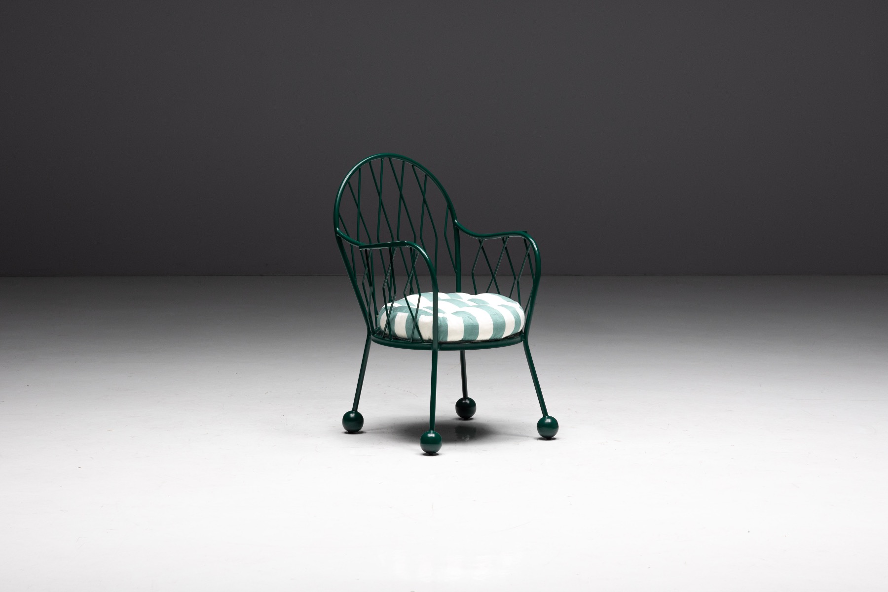 European sculptural garden armchairs from the mid century