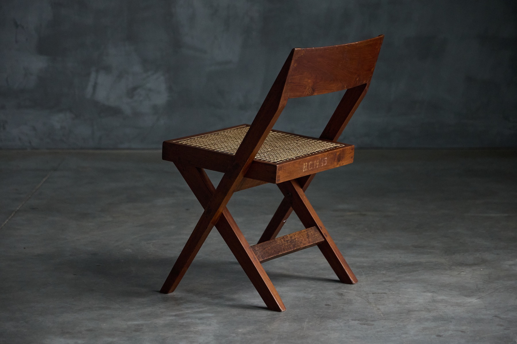 Design heritage library chair by Pierre Jeanneret