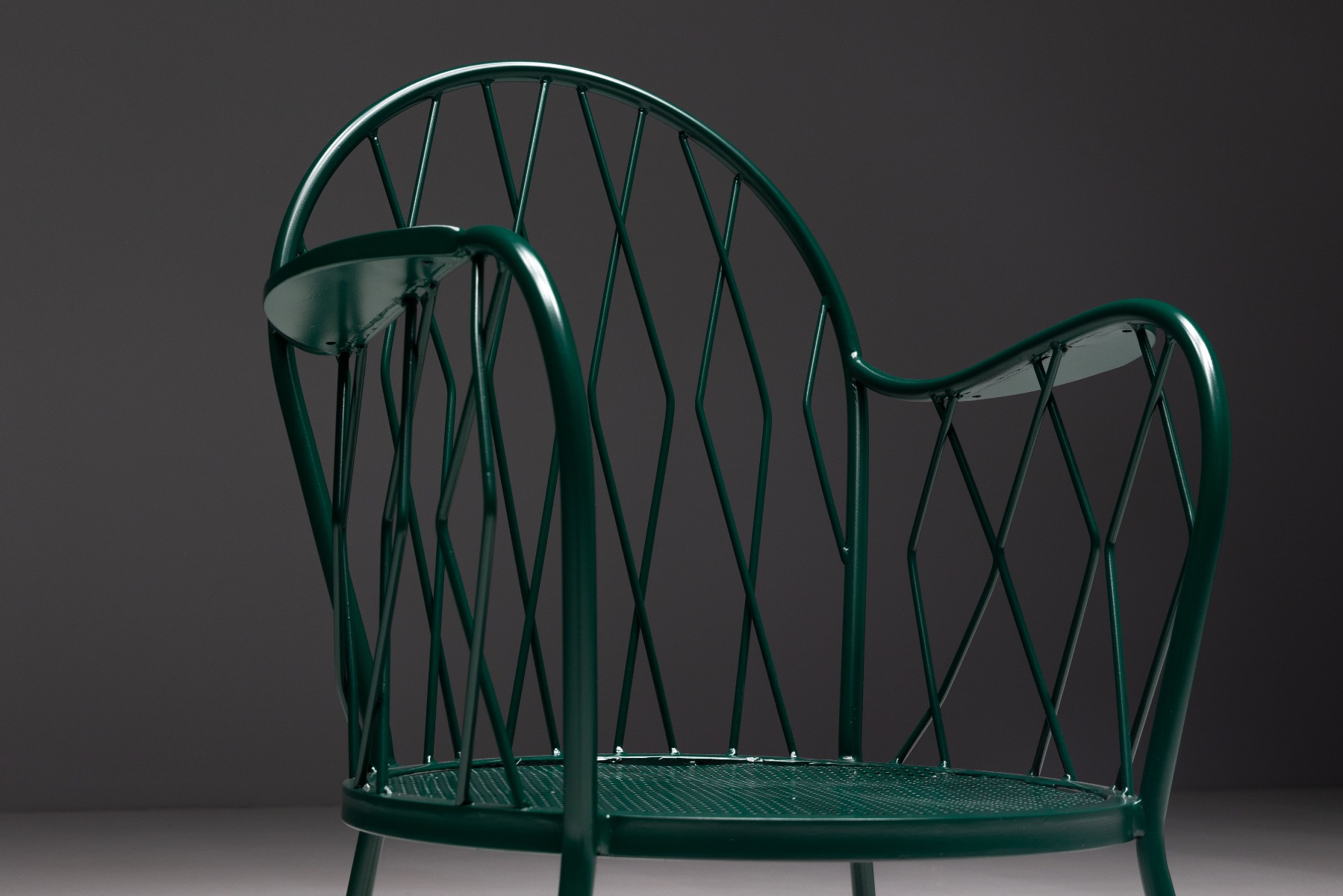 Museum level sculptural garden armchairs dating to the 1950s