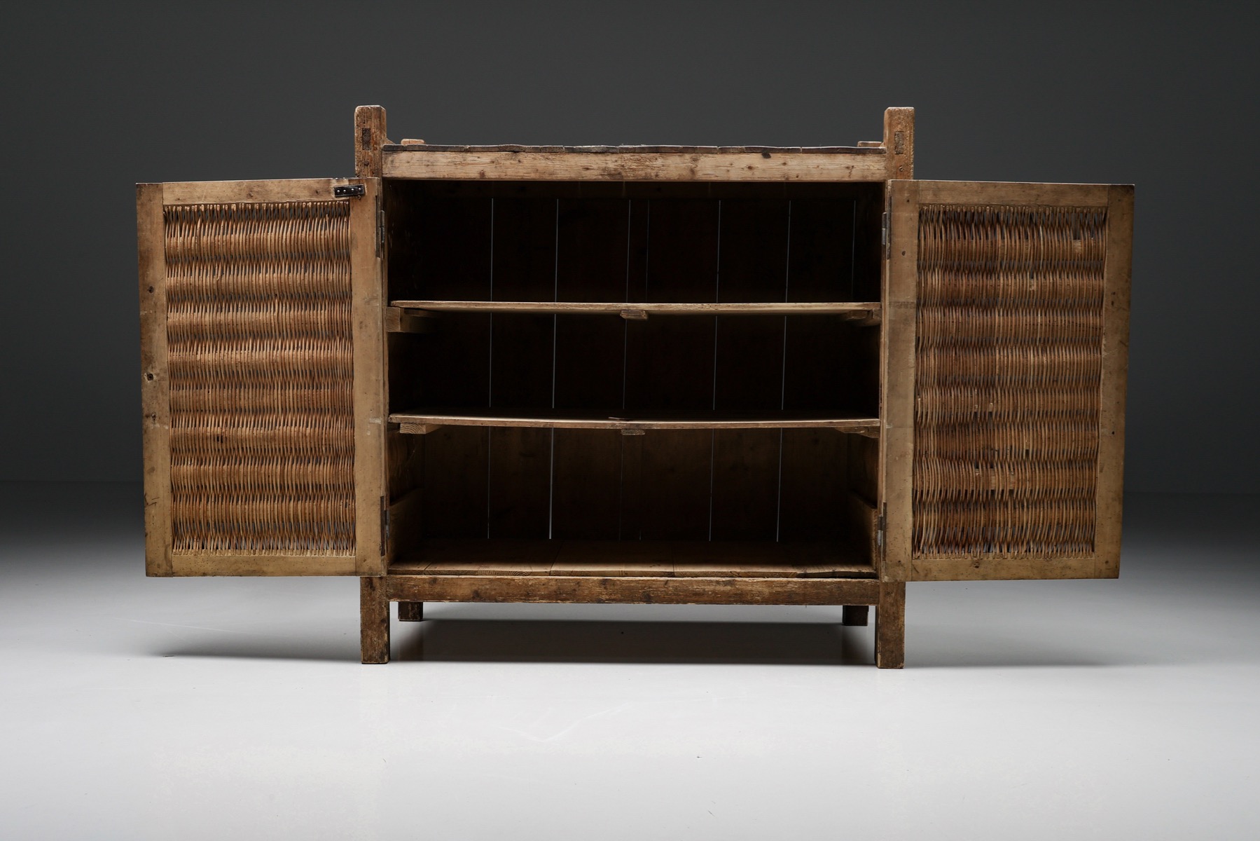 1930 rustic pantry cabinet high board in wood