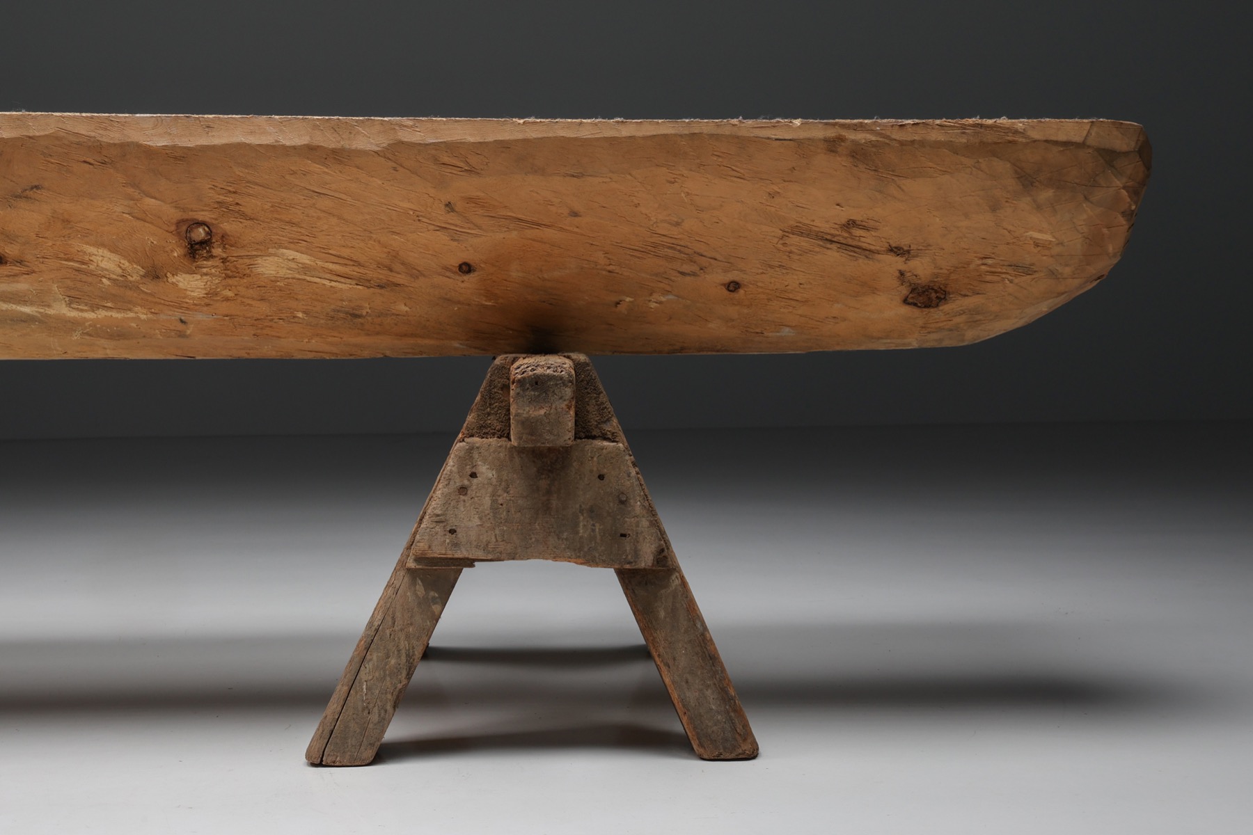 1940s rustic console table in wabi style