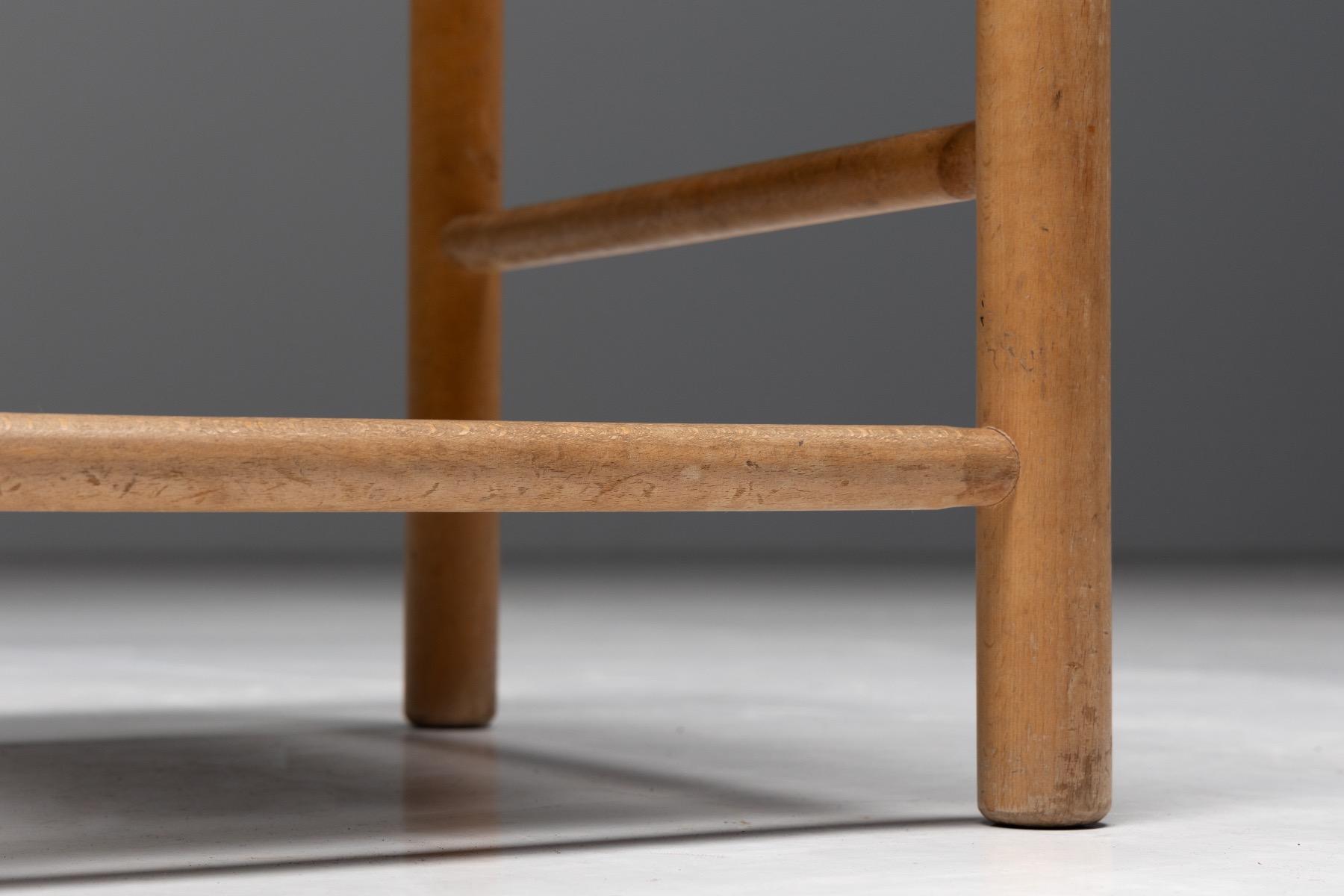 1950s modern low stools in wood design