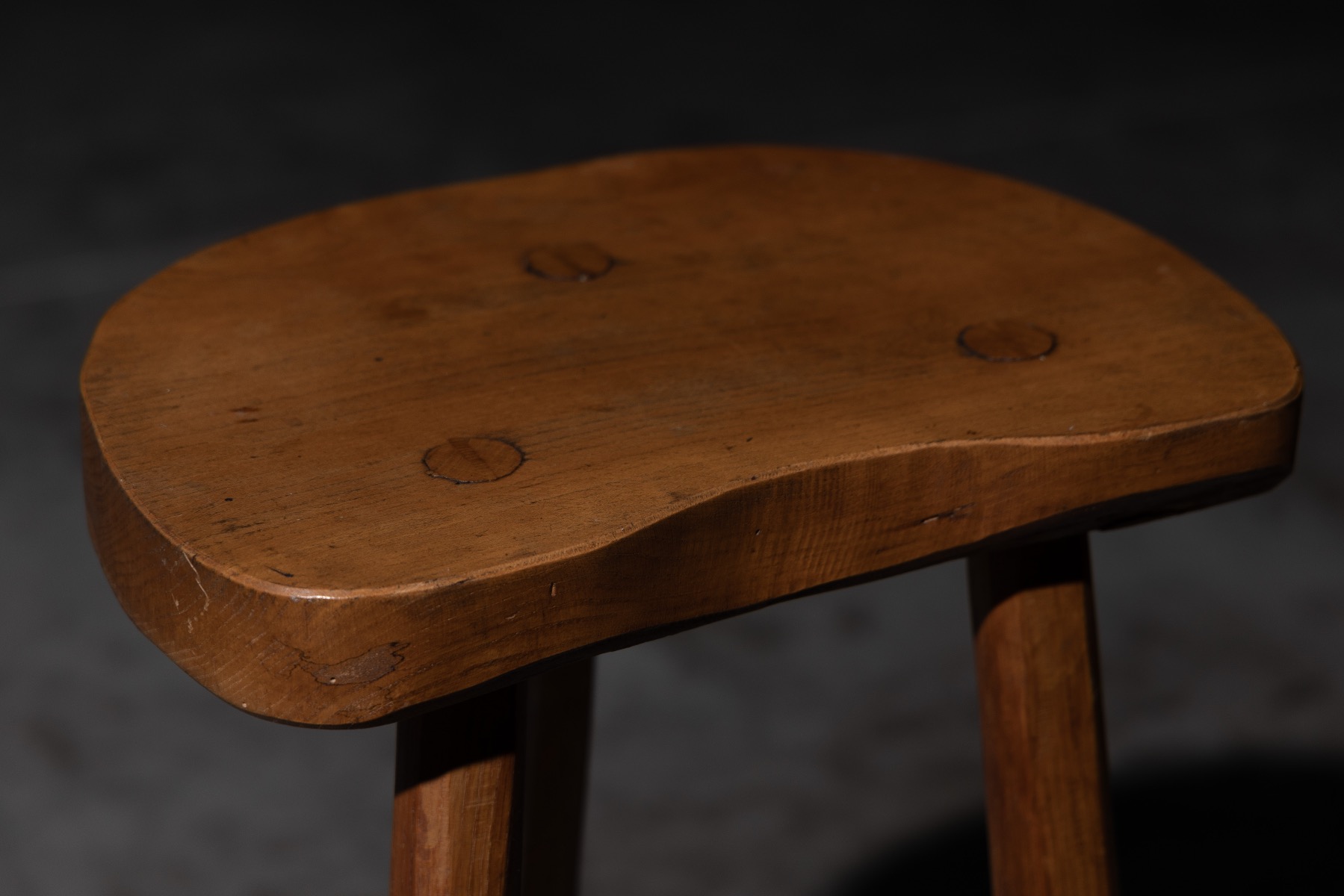 Mid century rustic bar seating in solid timber