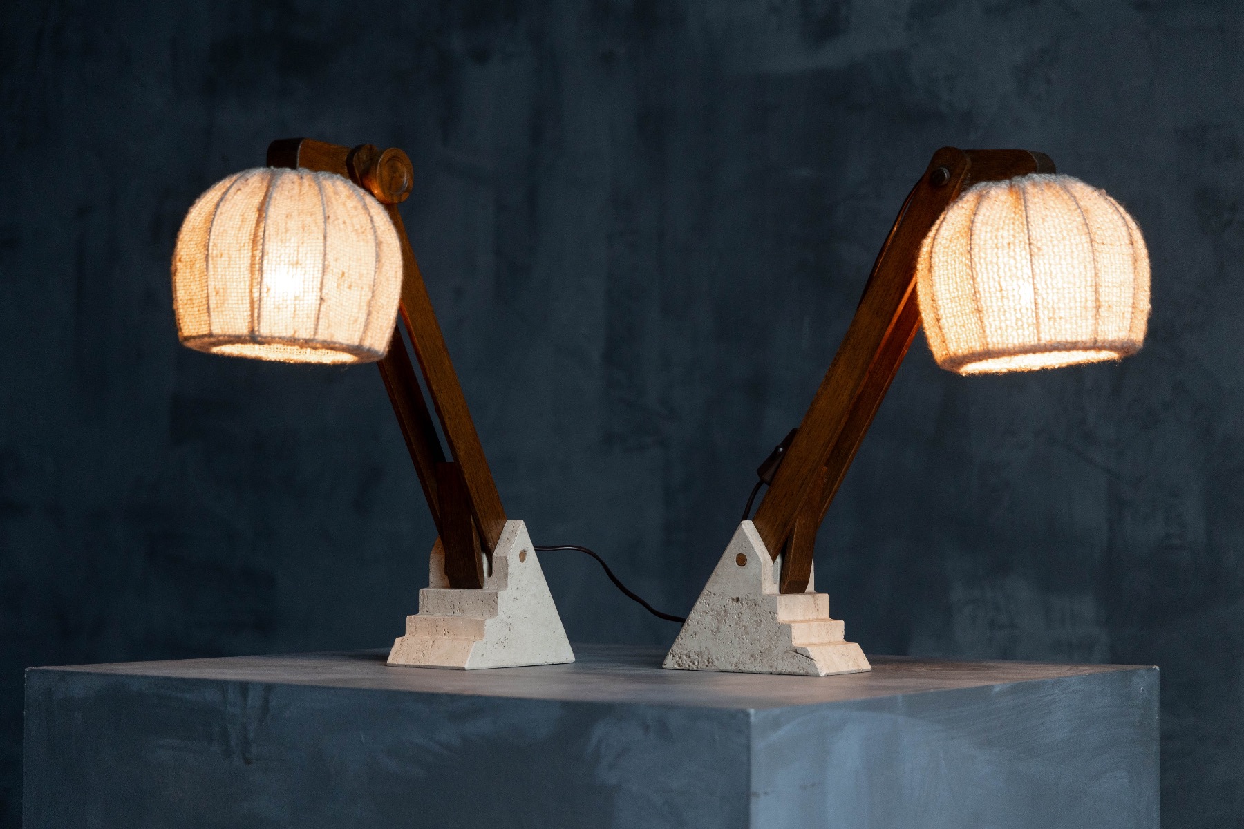 Sculptural brutalist lighting design from the mid century