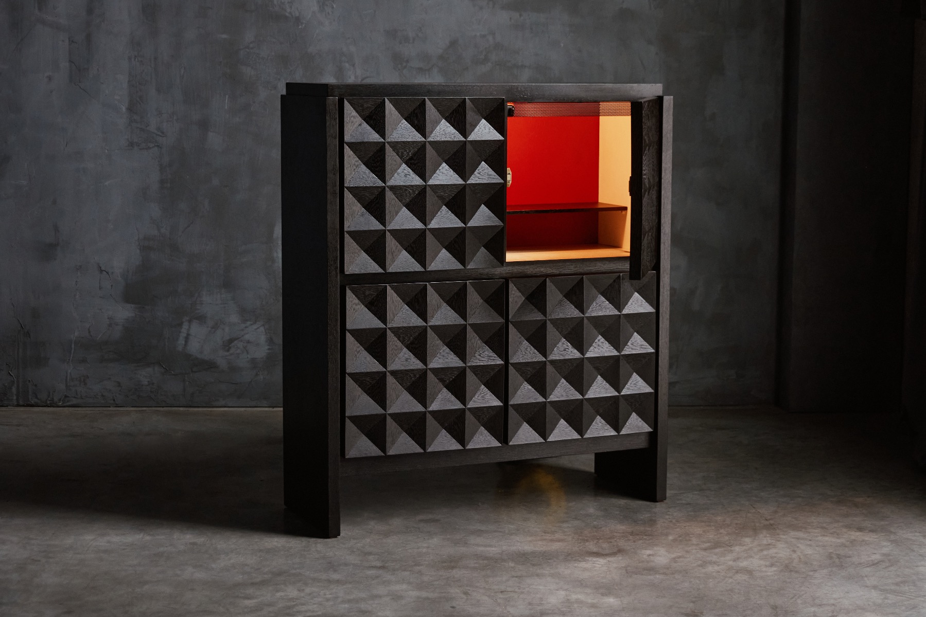 1970s Belgian brutalist cabinet