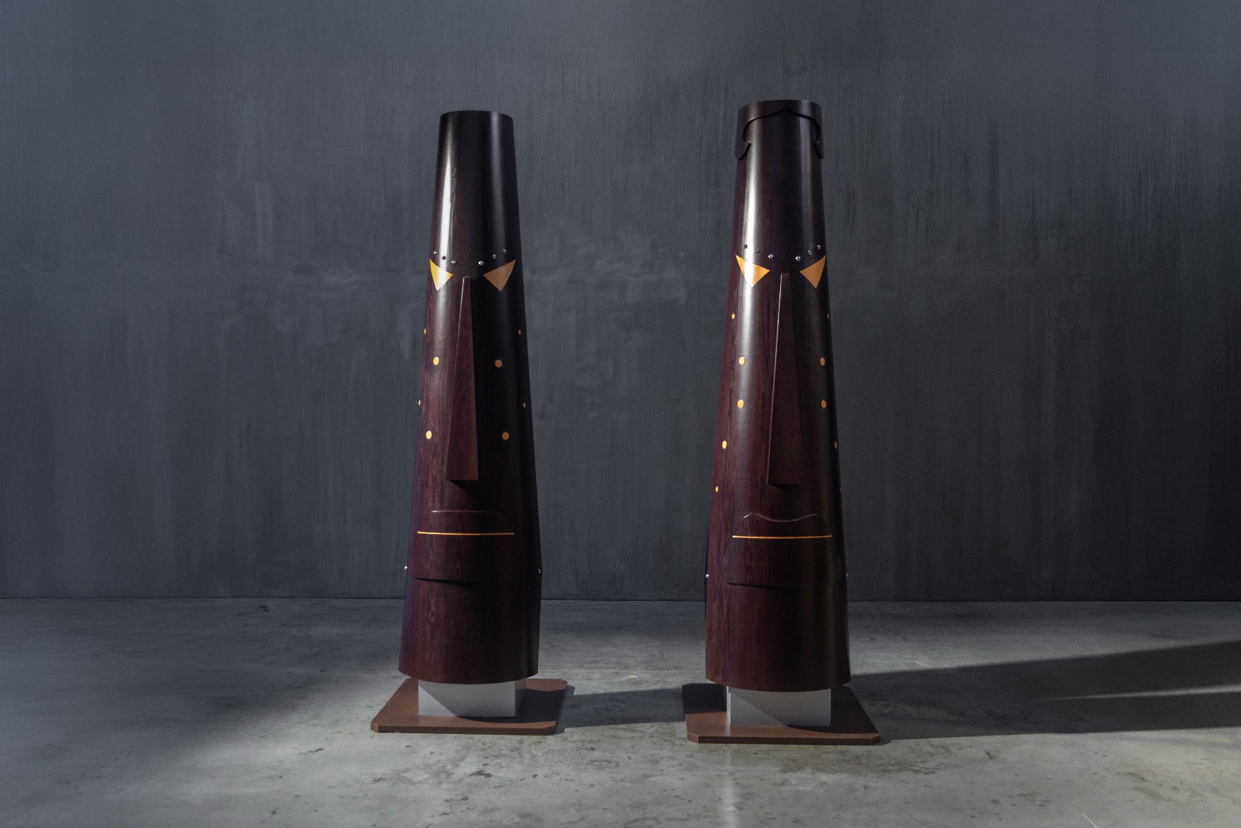 Sculptural abstract totem artwork from the 1970s
